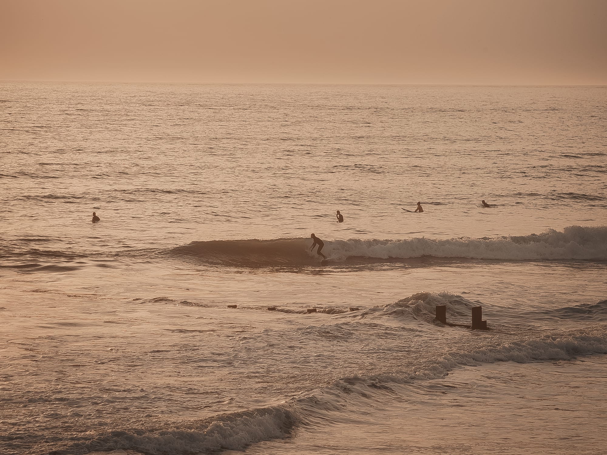 Surf lesson at the beach.