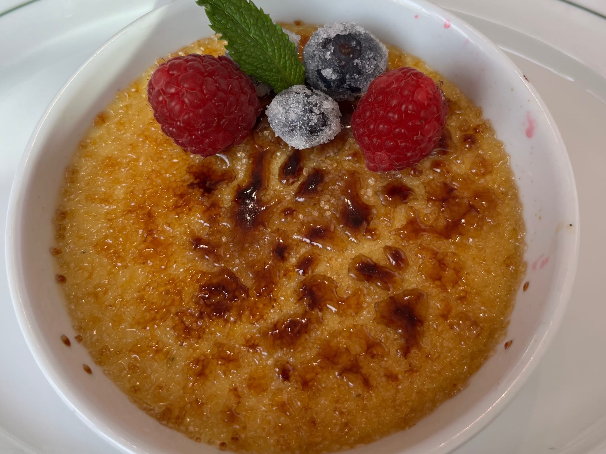 crème brûlée at Bistro Du Jour