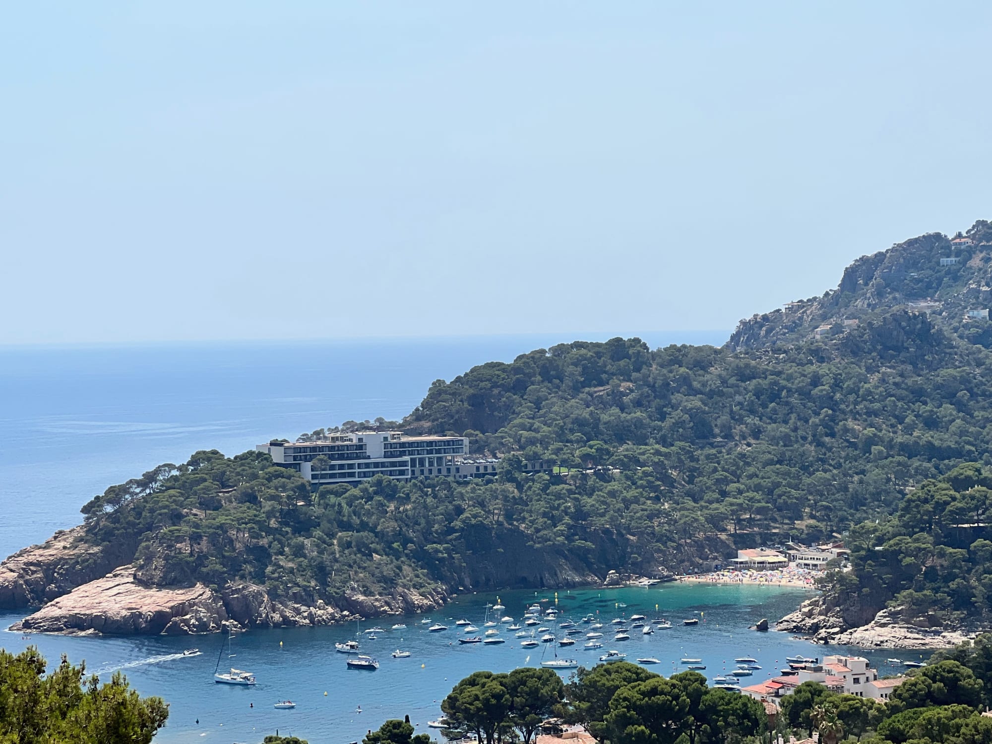 Boats at Costa Brava sea