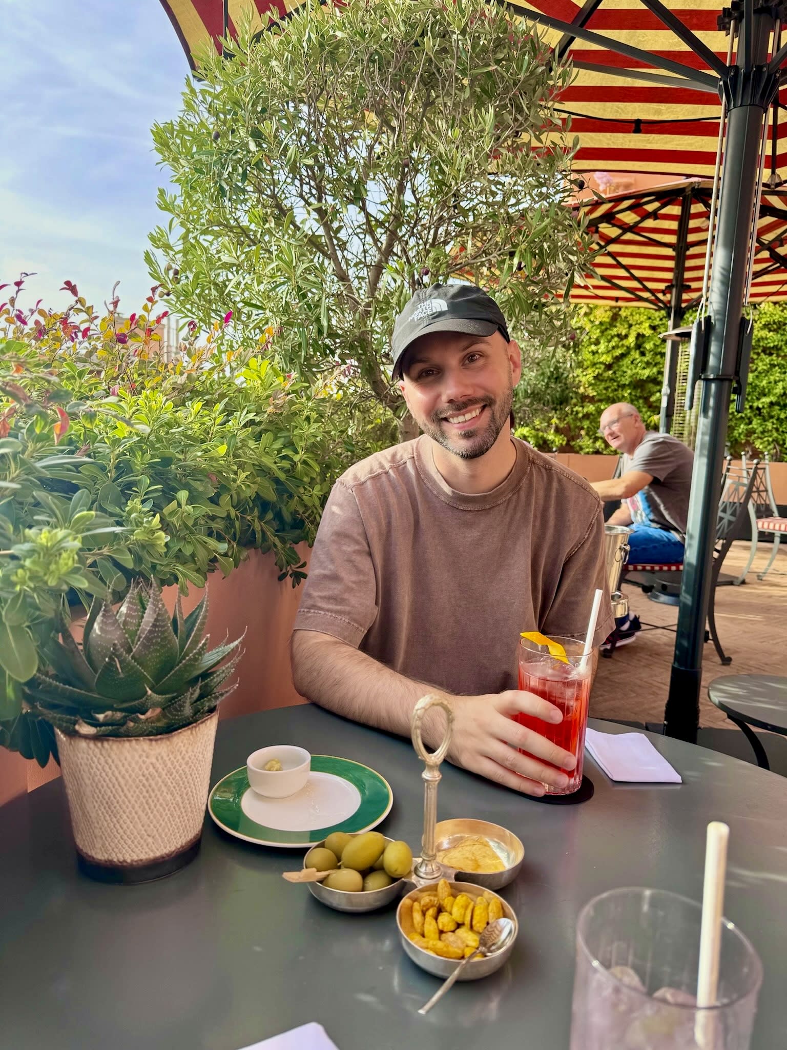 Dinning at a restaurant