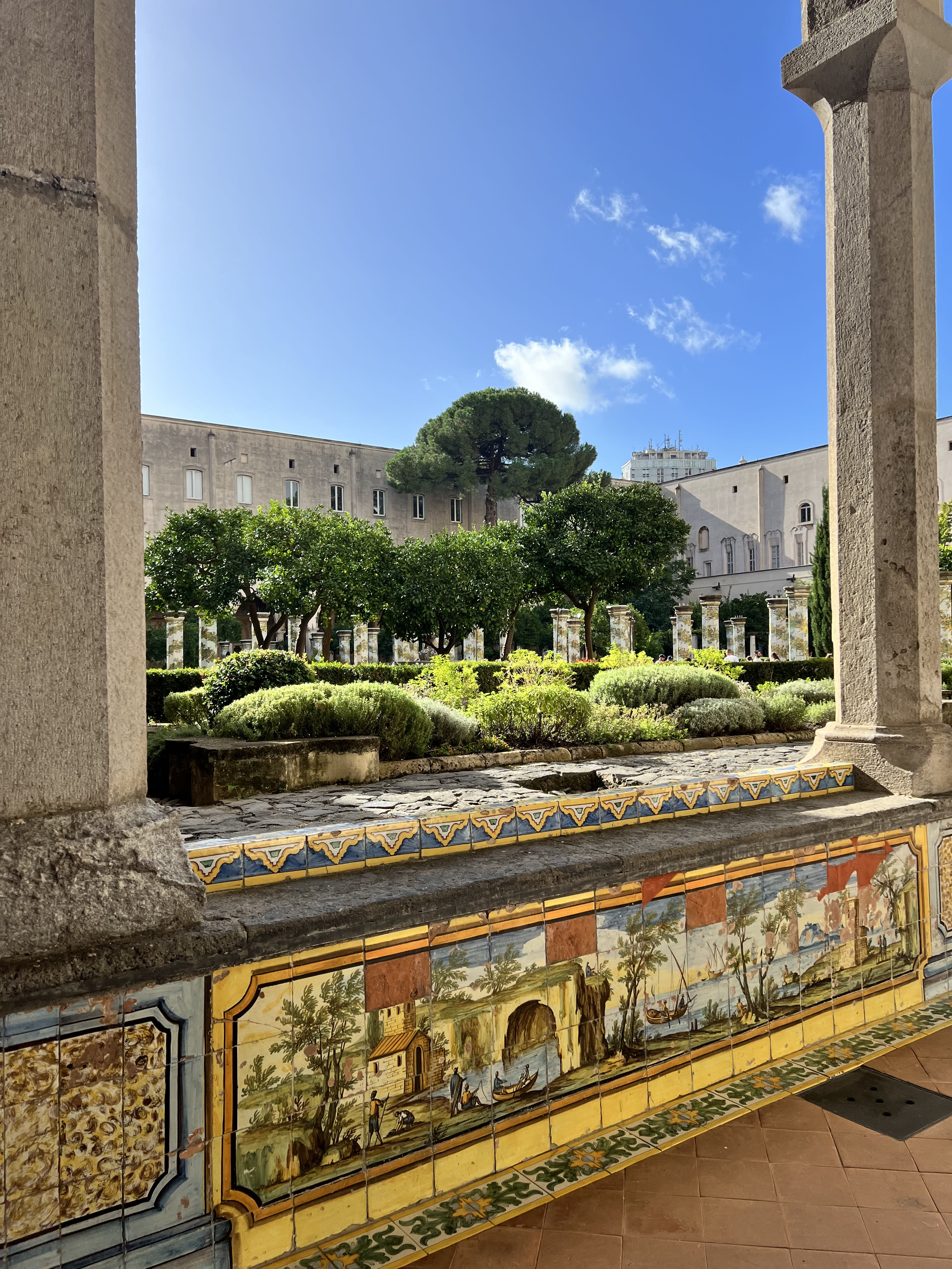 Tile art installation at Museo di Santa Chiara