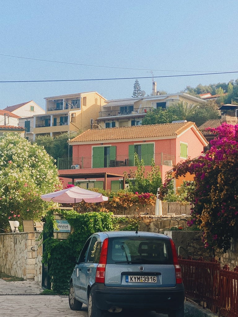 View of a car parked on the street
