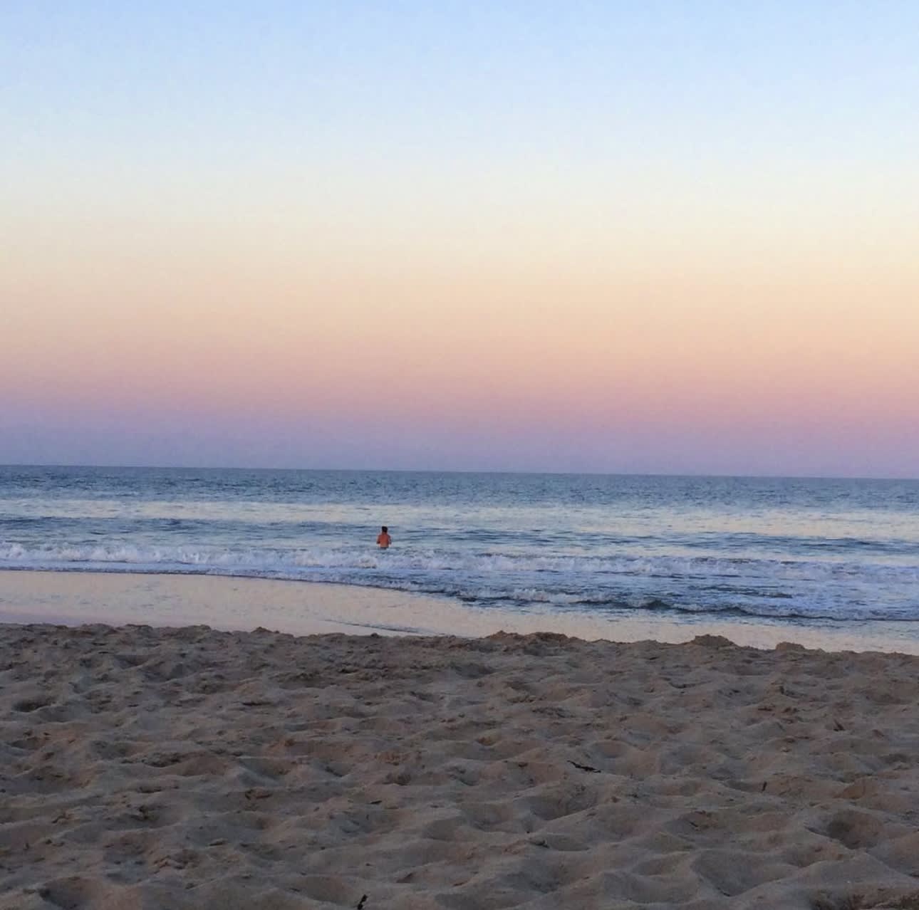 Beautiful colors of sunset at the beach