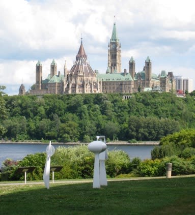 Beautiful view of Parliament Hill on a sunny day