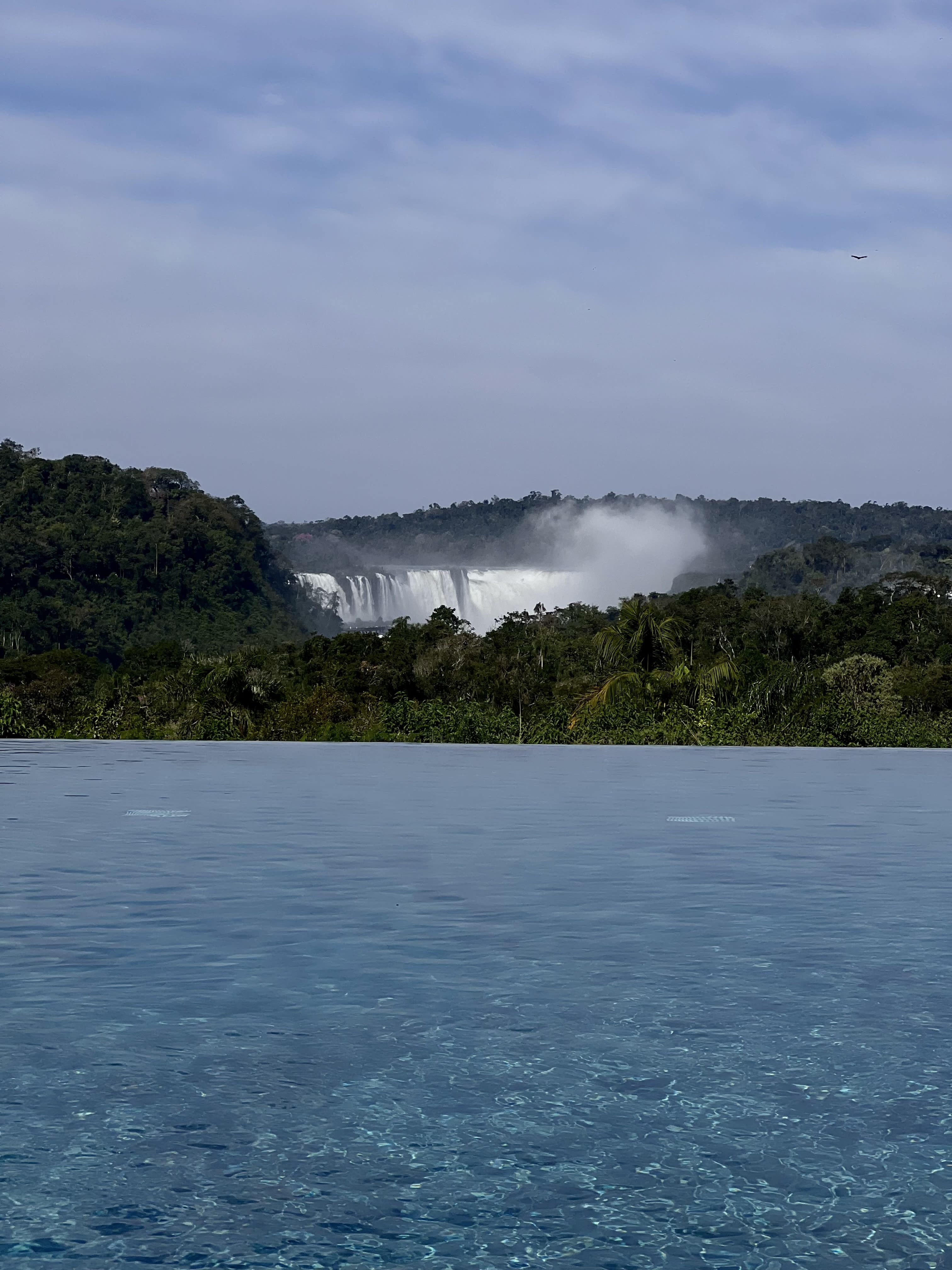 A lake in front of Iguazu Falls