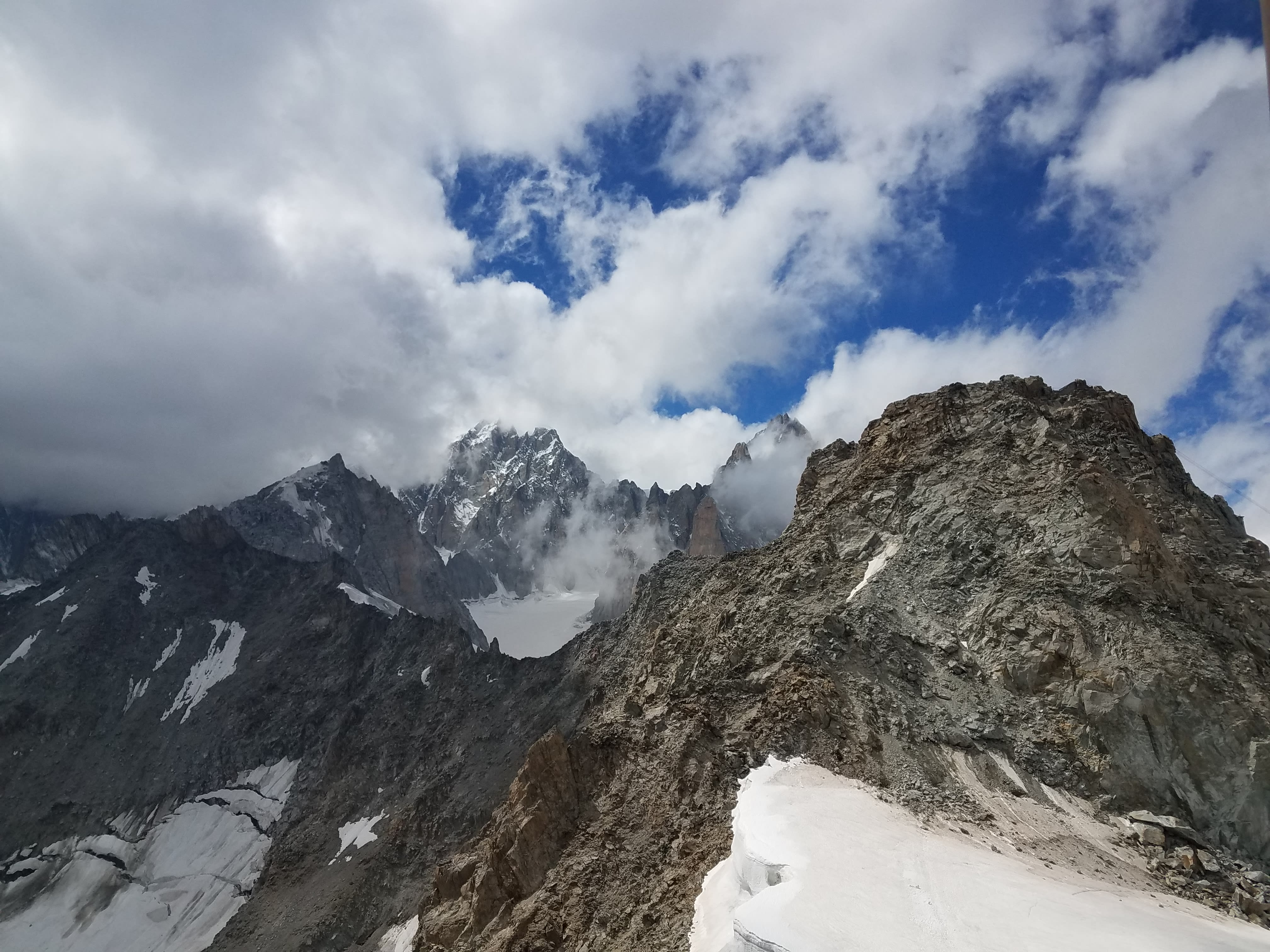 Breathtaking view at the top of Mont Blanc.