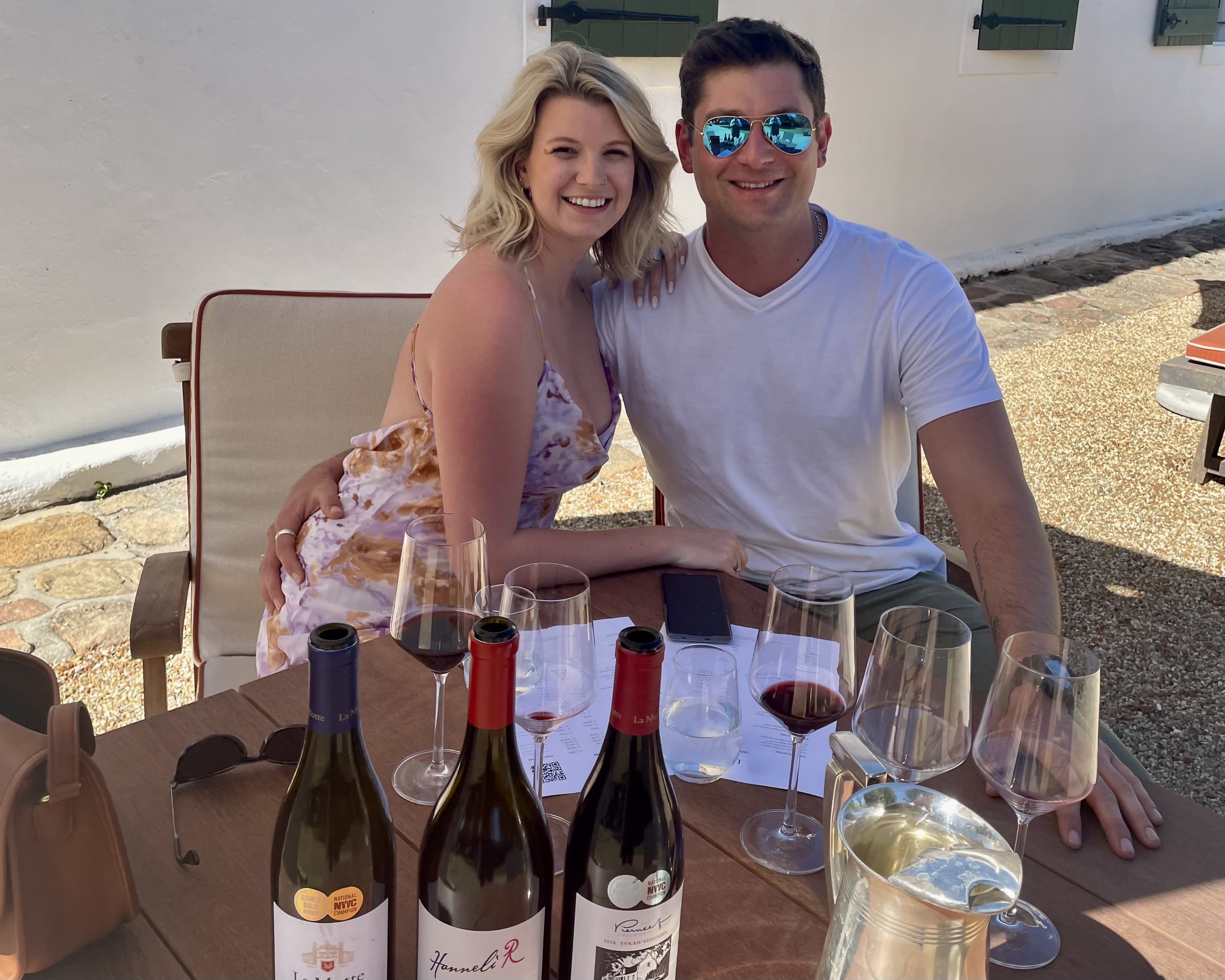 Alexandra Ullrich and her partner at La Motte Wine Farm
