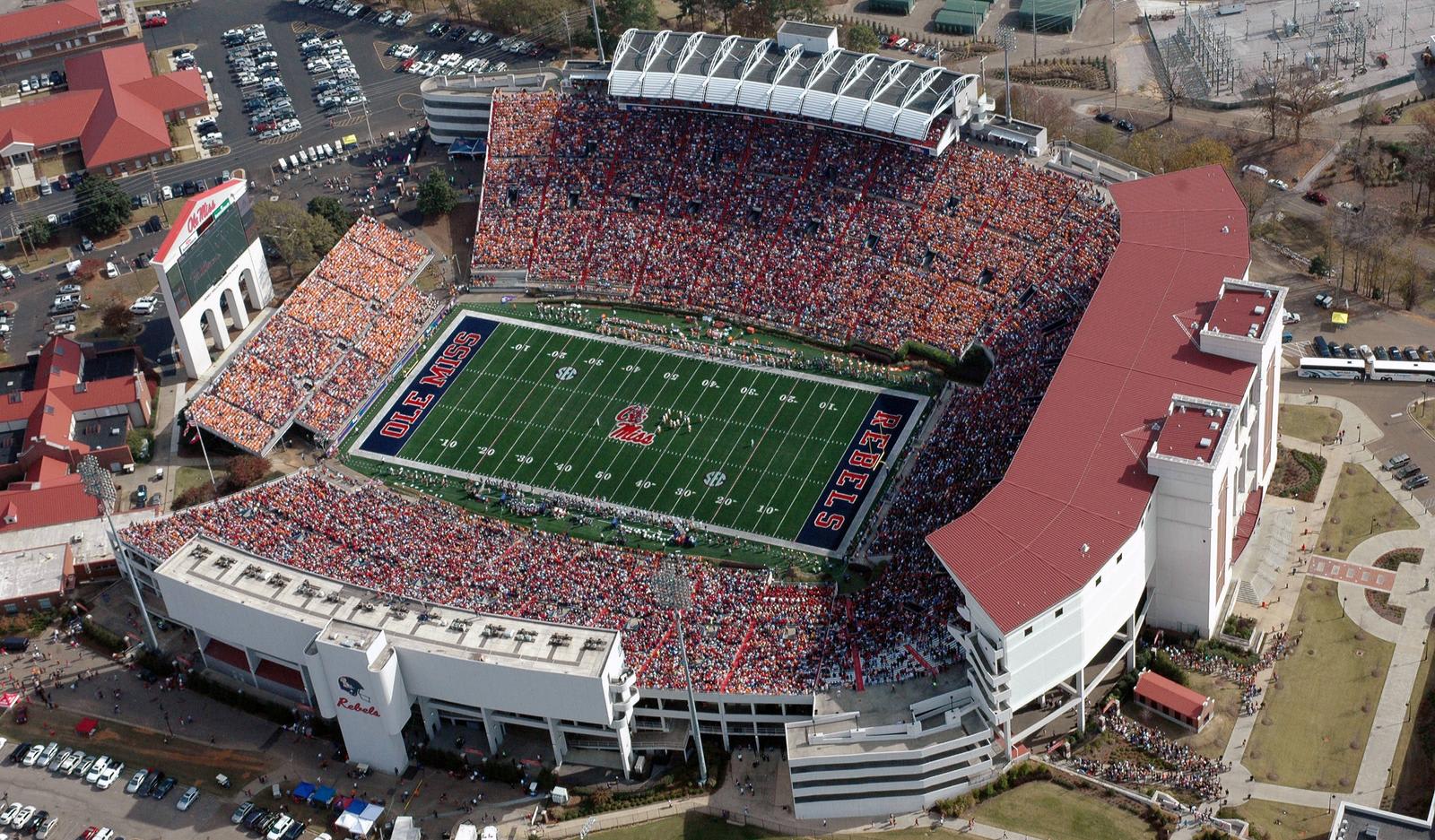 aerial view of a stadium