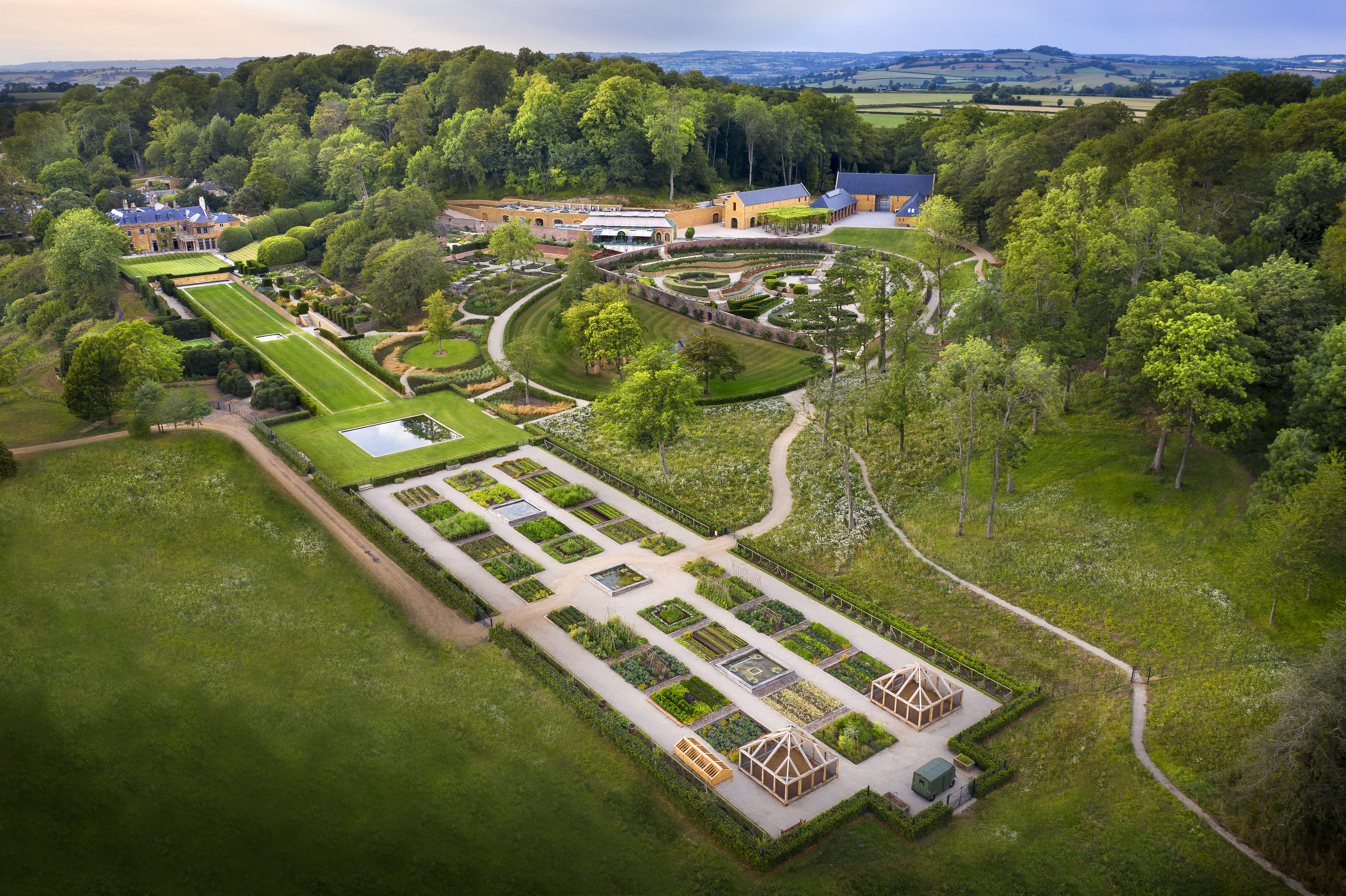 The grounds of the Newt in Somerset, England