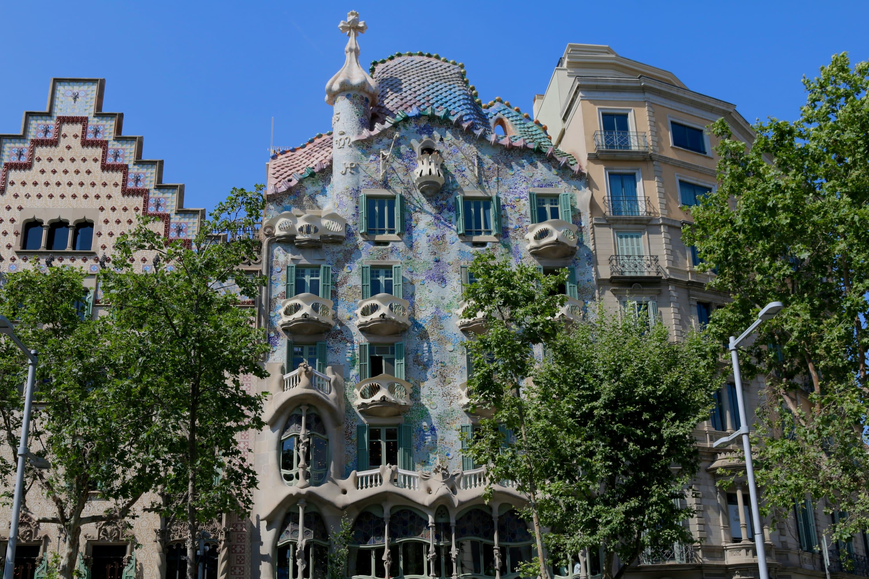 Gaudi's unique art nouveau style on display in the famous Casa Batlló