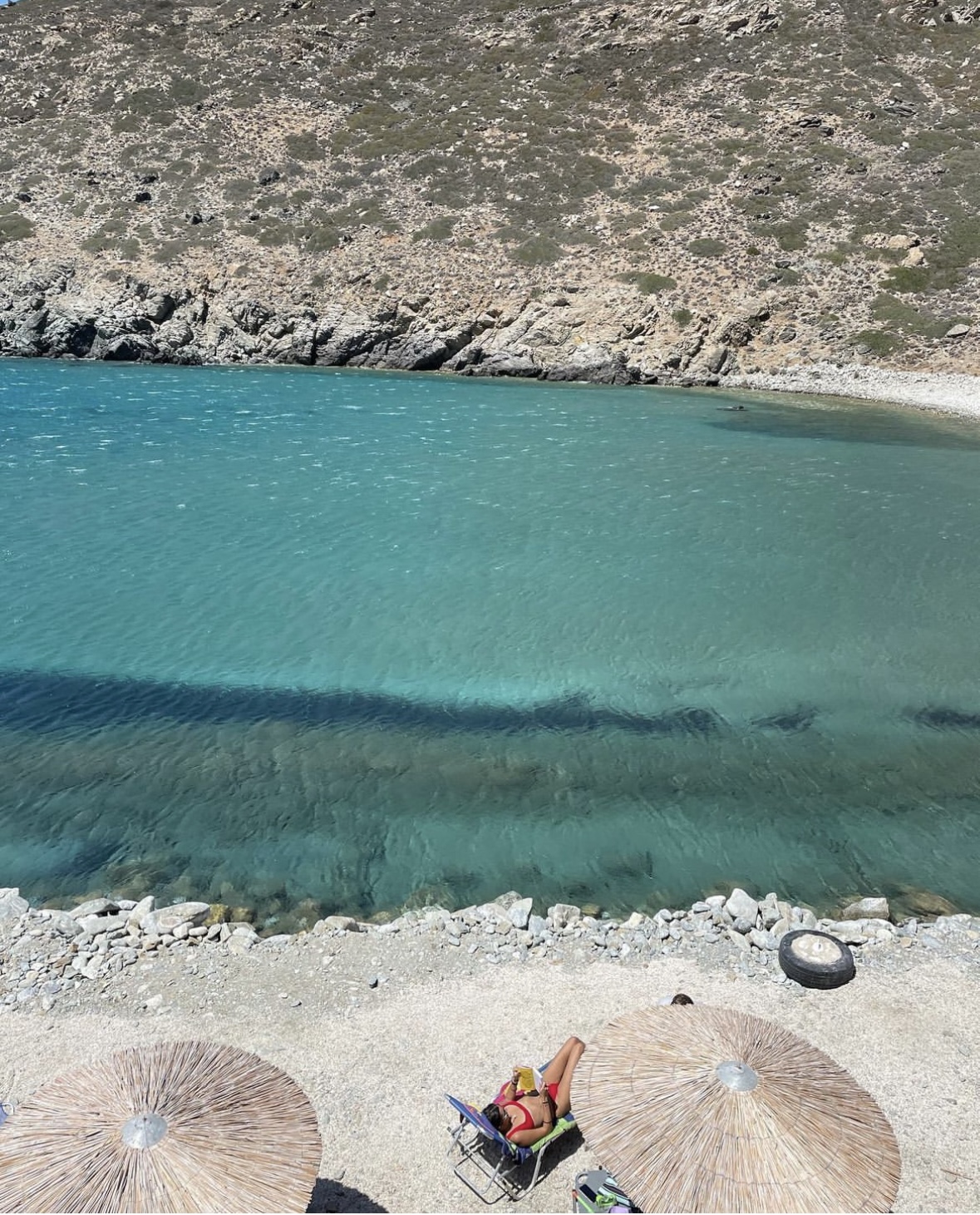 Blue sea by the beach.