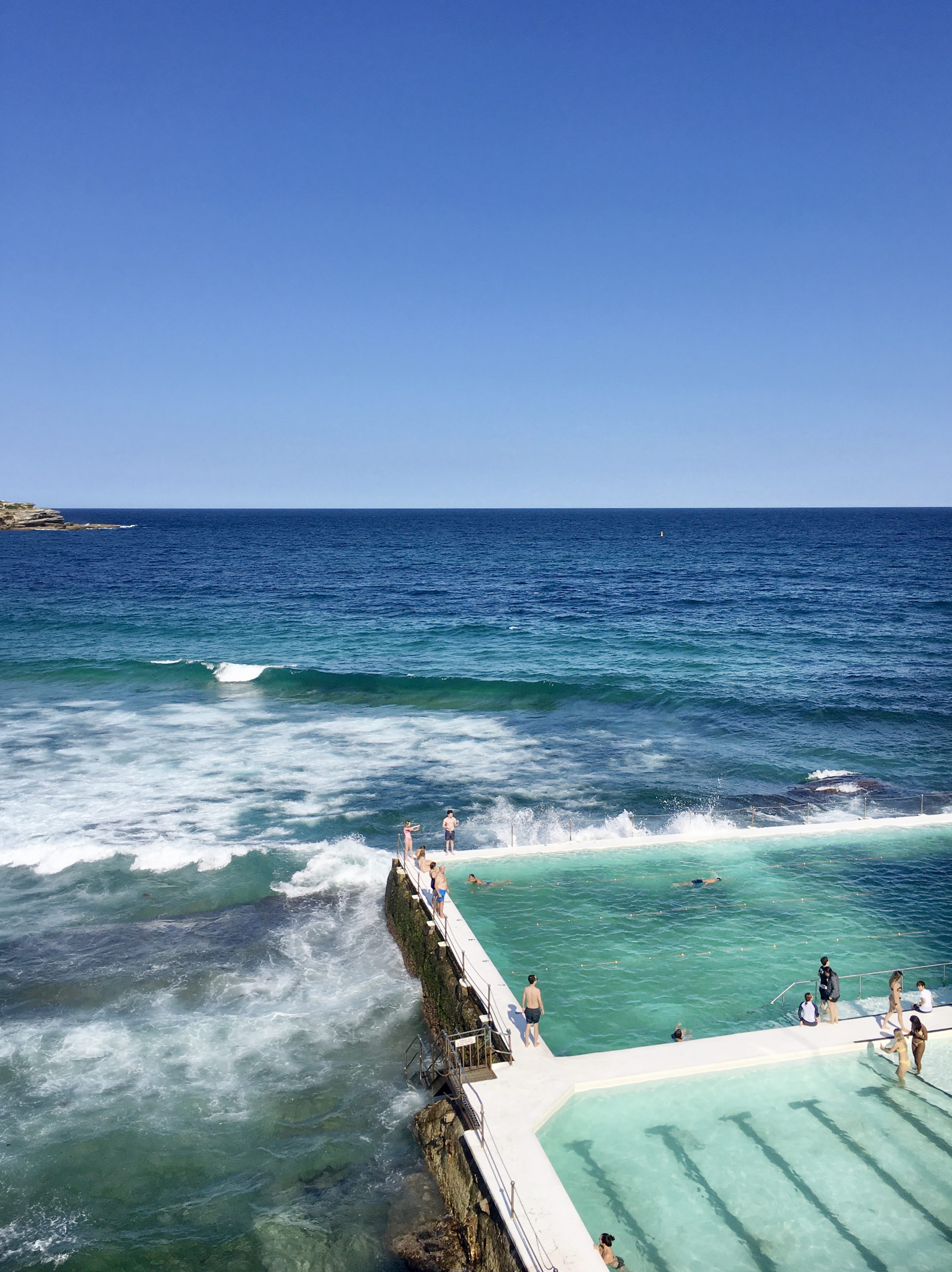 Ocean views from an infinity pool.