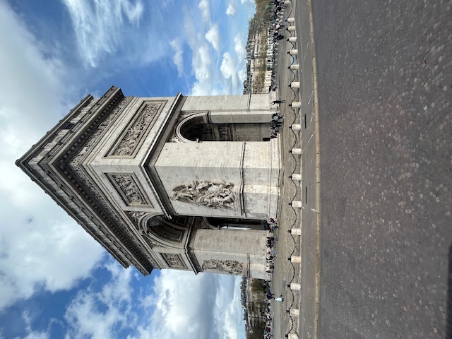 Large historic archway in Paris.