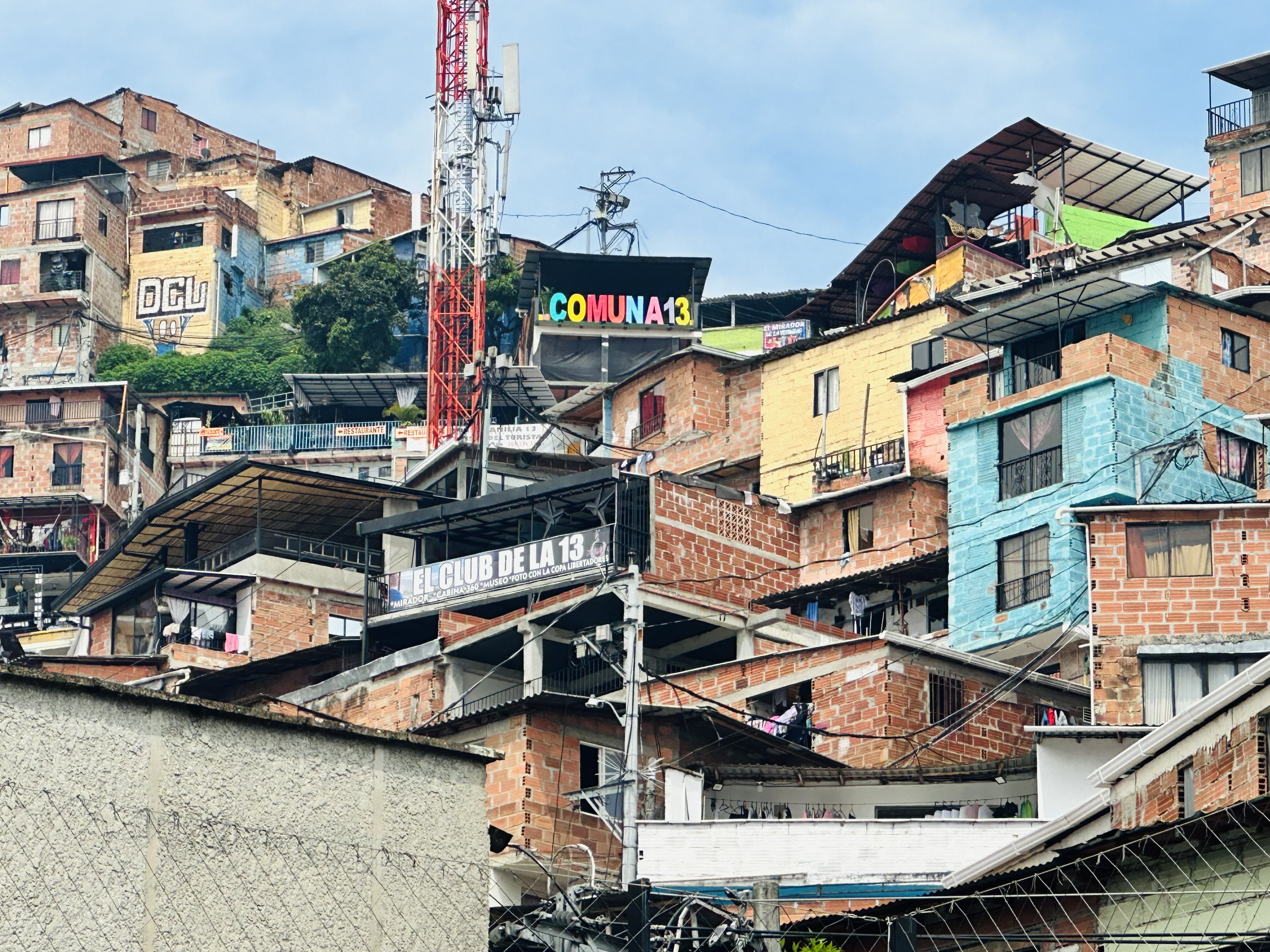 An image of colorful houses during the day.