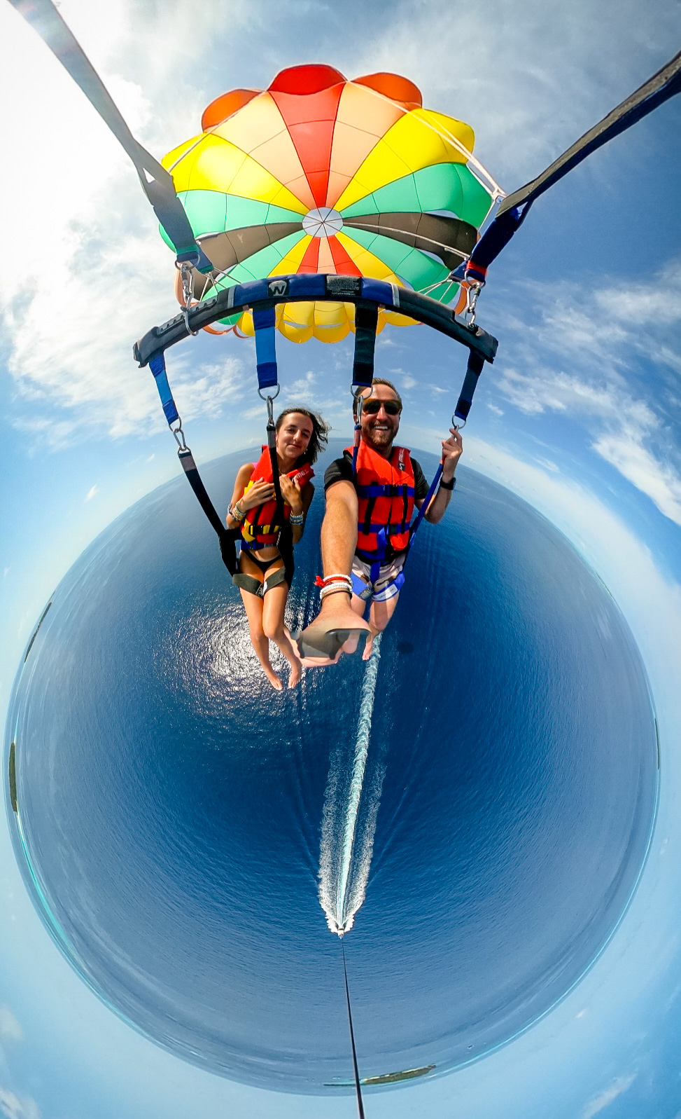 Paragliding.