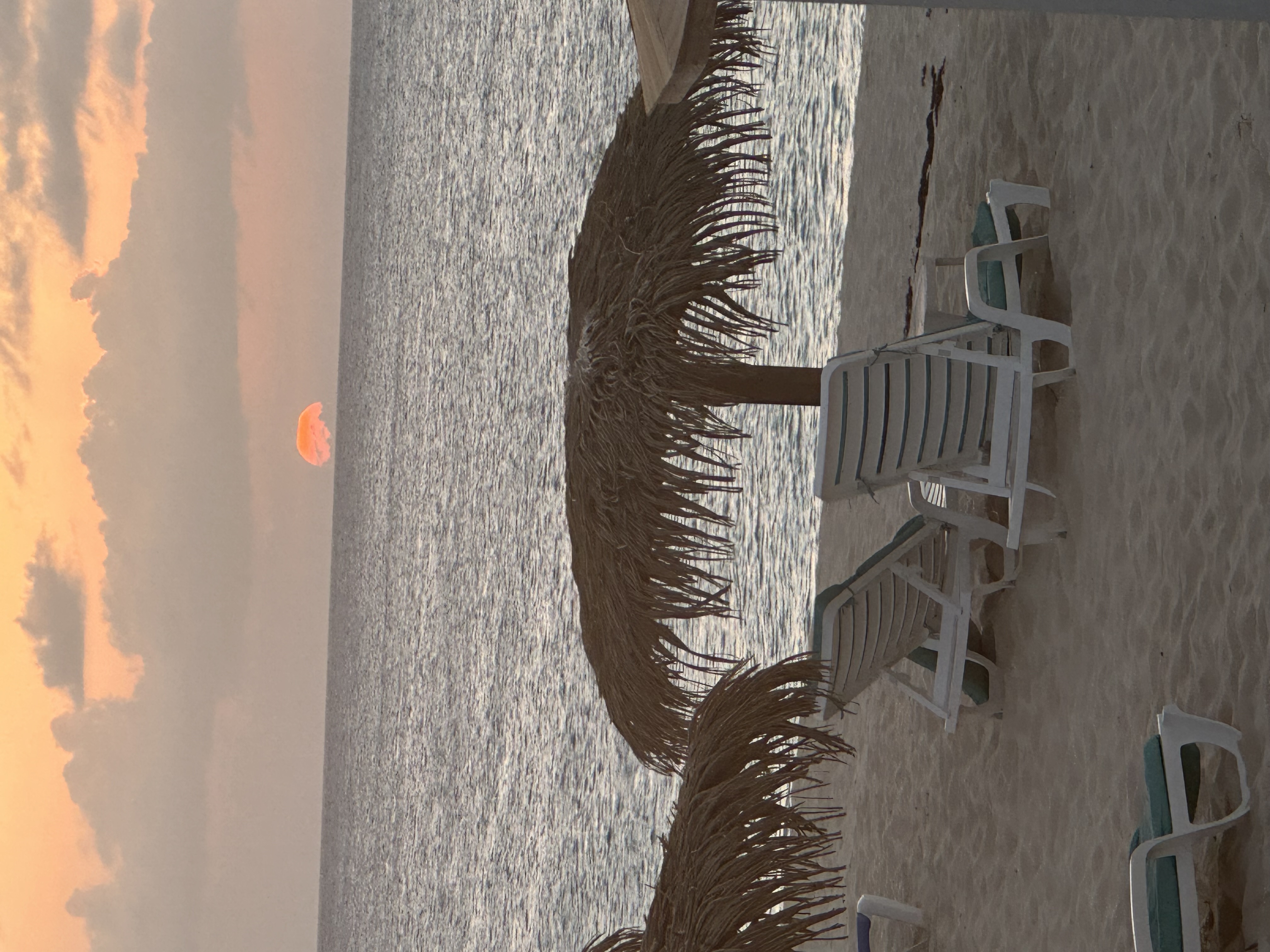 View of the beach during sunset.