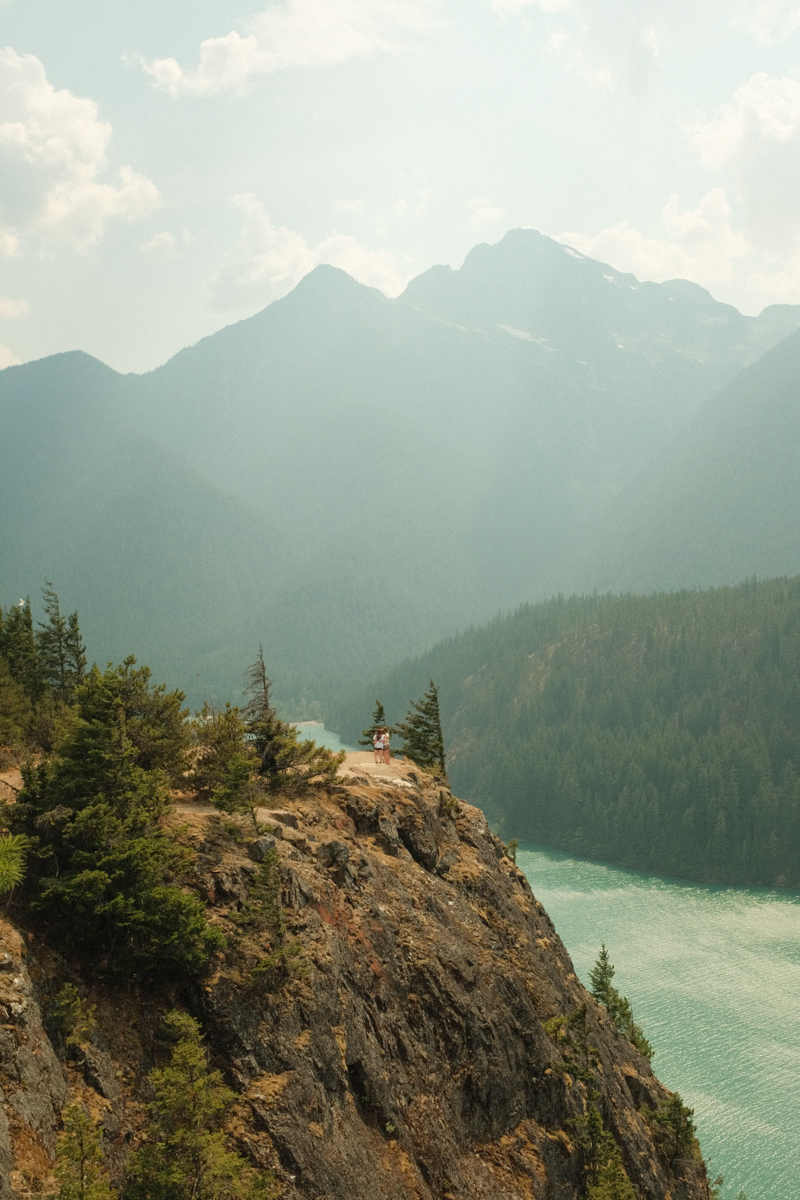 Beautiful view of a river and mountain range on a sunny day