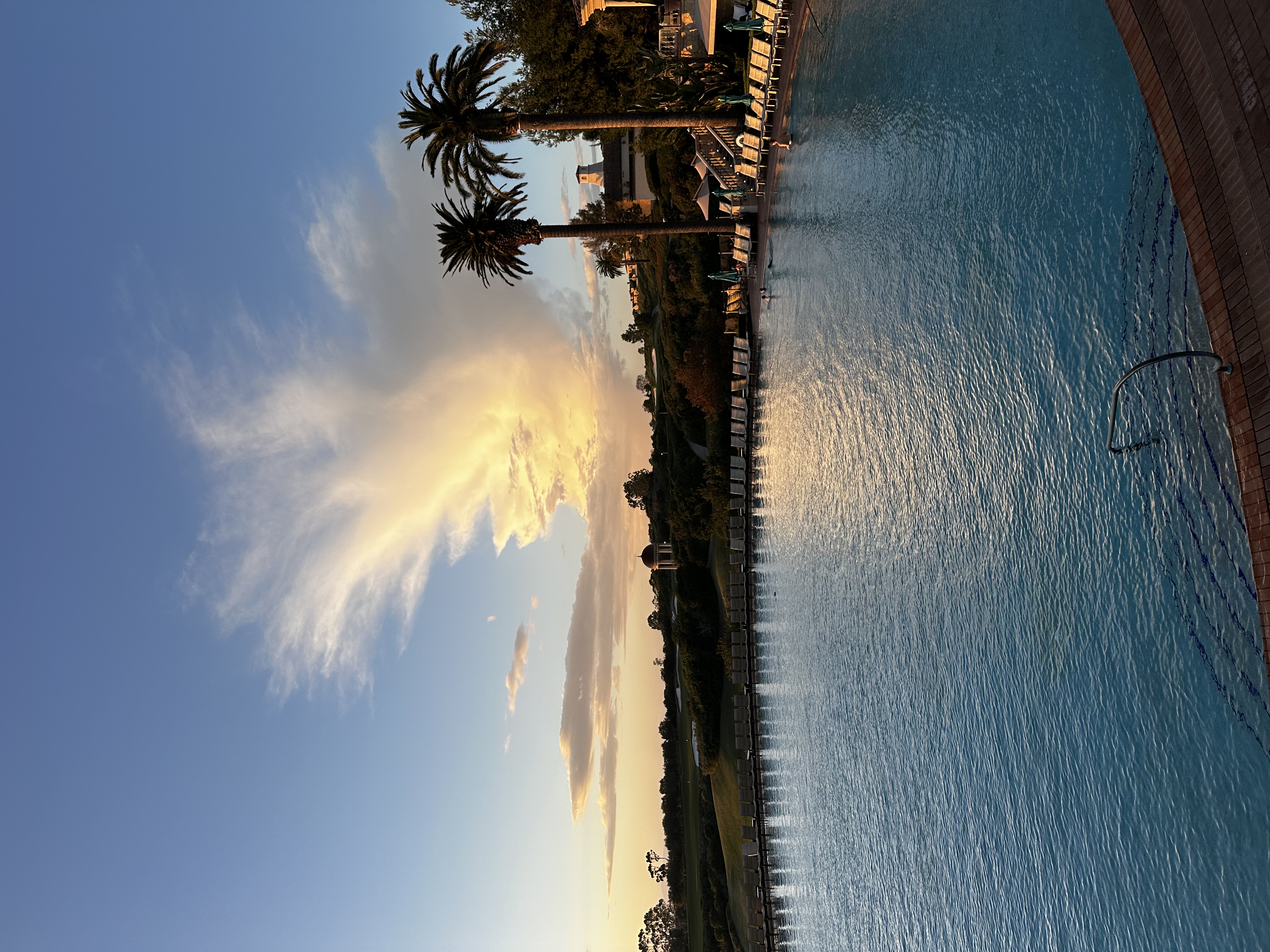 Cloud over pool.