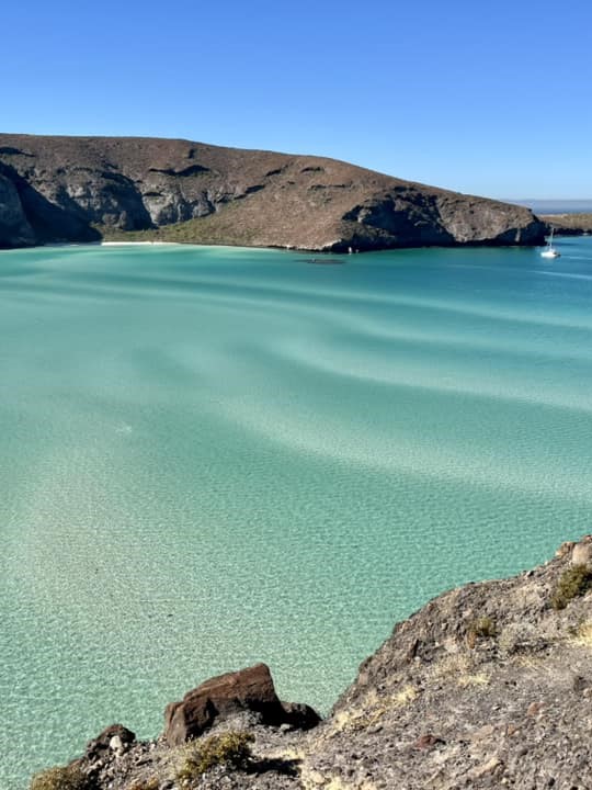 Clear blue waves.