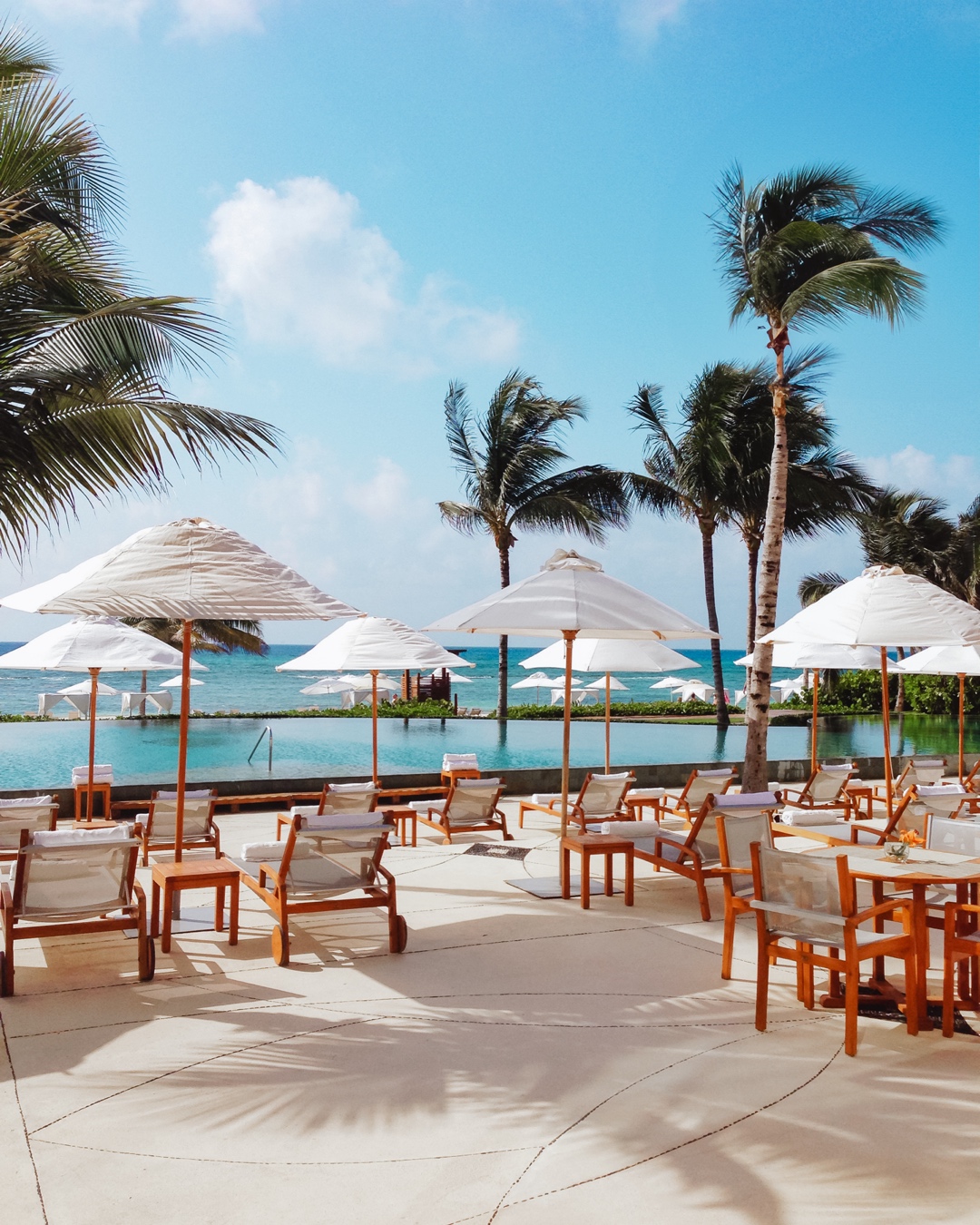 Umbrellas on beach.