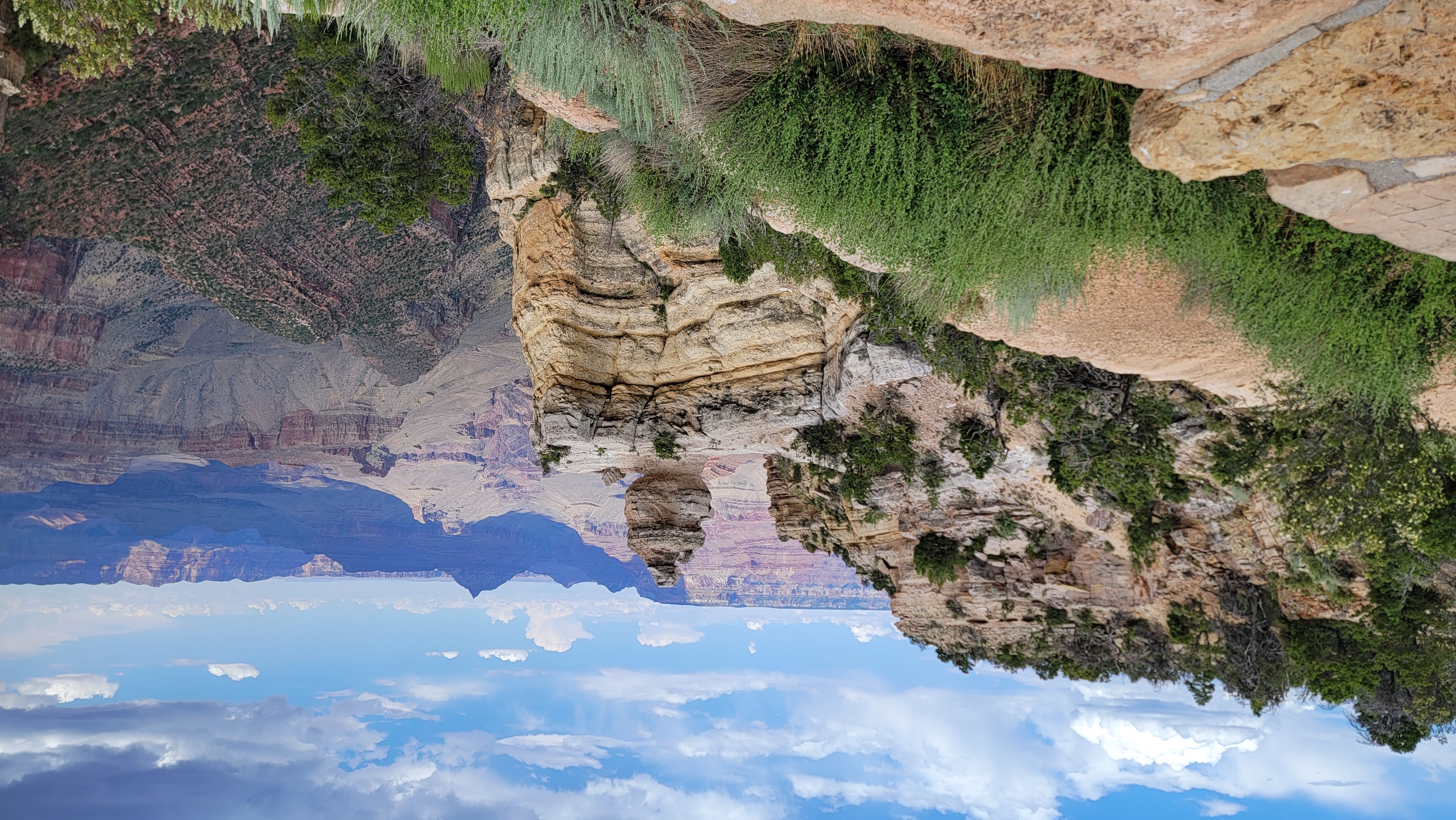 Cliffs over the blue skies.