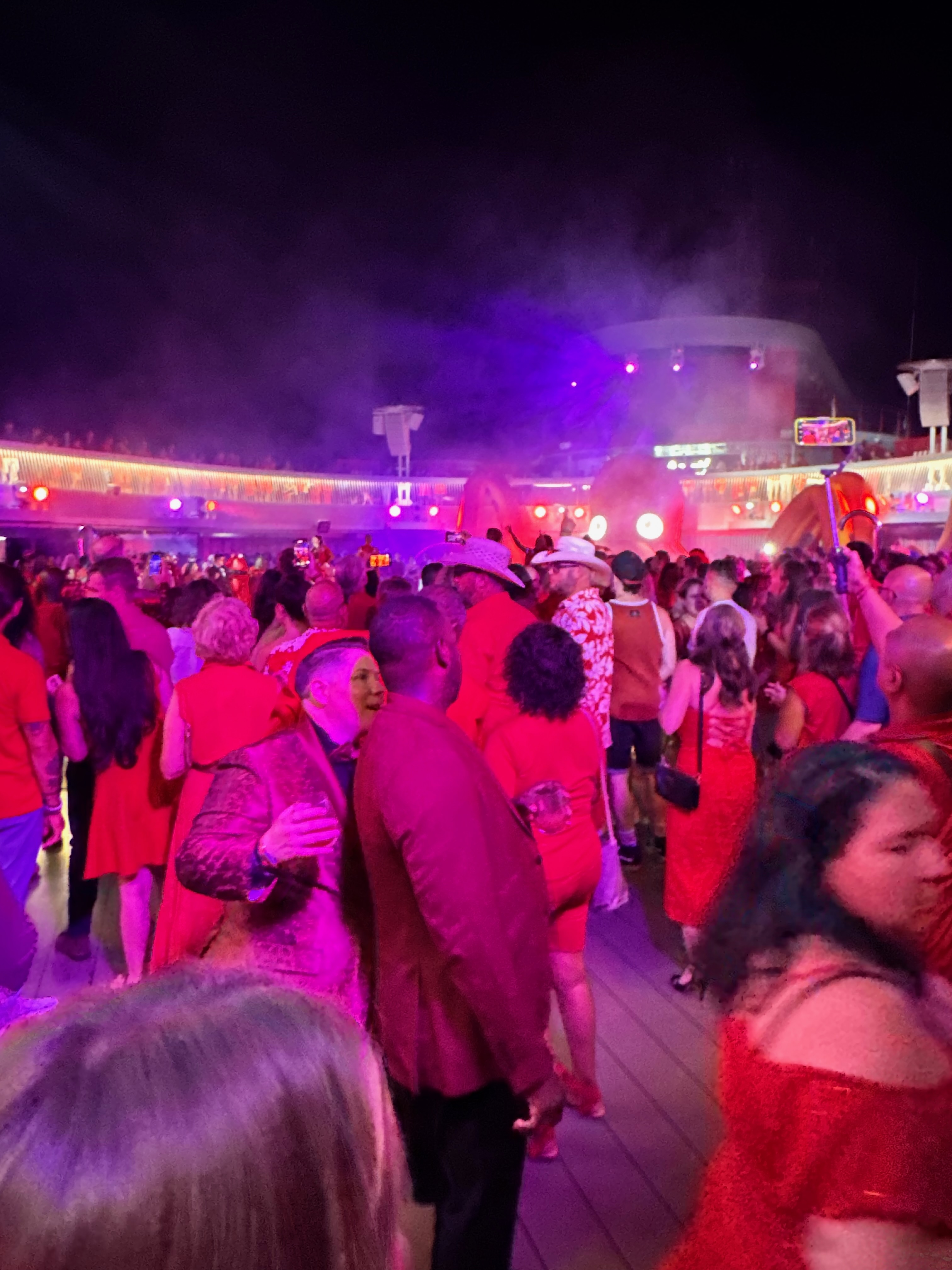 Scarlet night pool party.