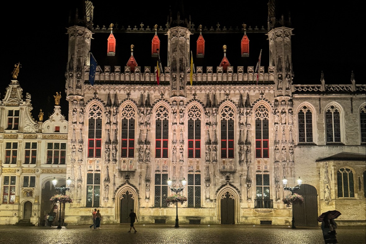 Bruges City Hall is a stunning Gothic-style building, one of the oldest in Belgium, known for its ornate façade and richly decorated interior.