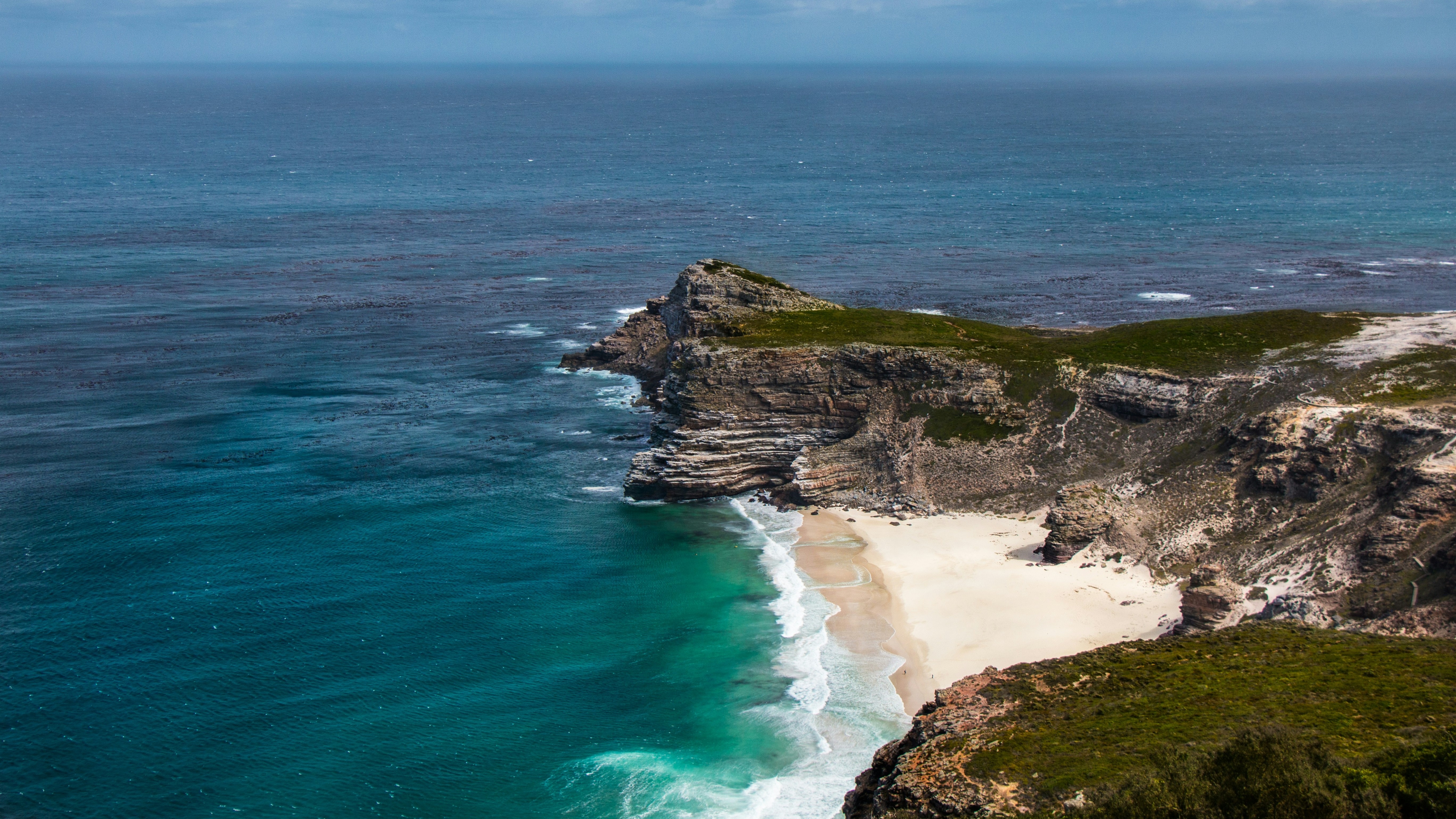 Helicopters flying over the coastal city of Cape Town.