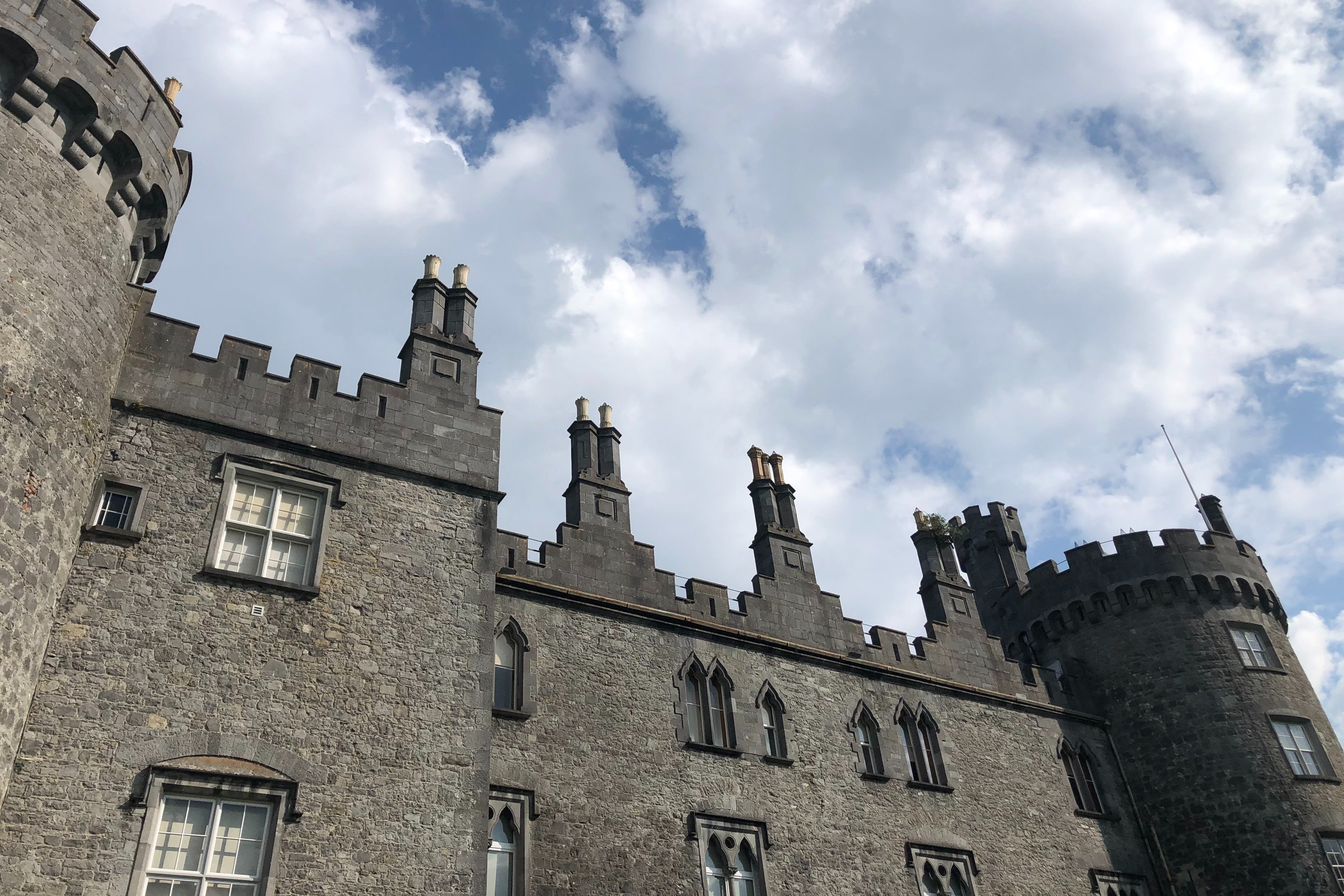 A cloudy sky above a castle