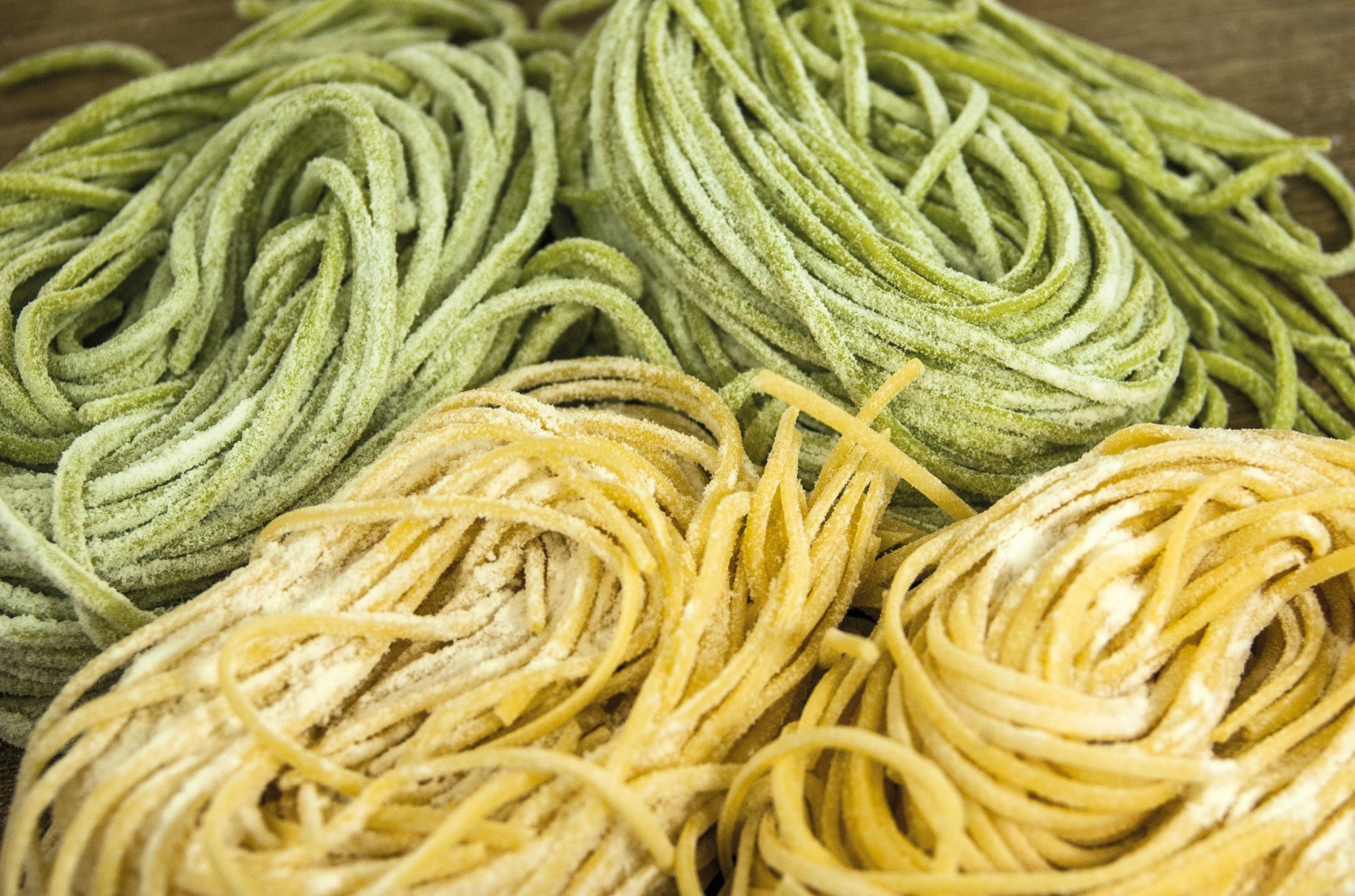 Variety of fresh pastas.