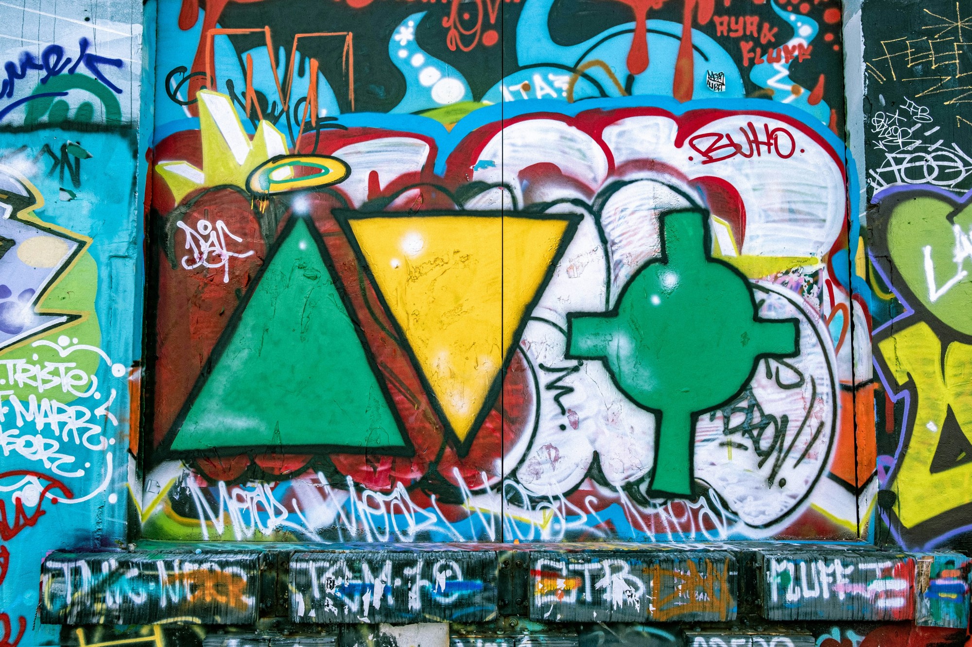 Colorful wall art.