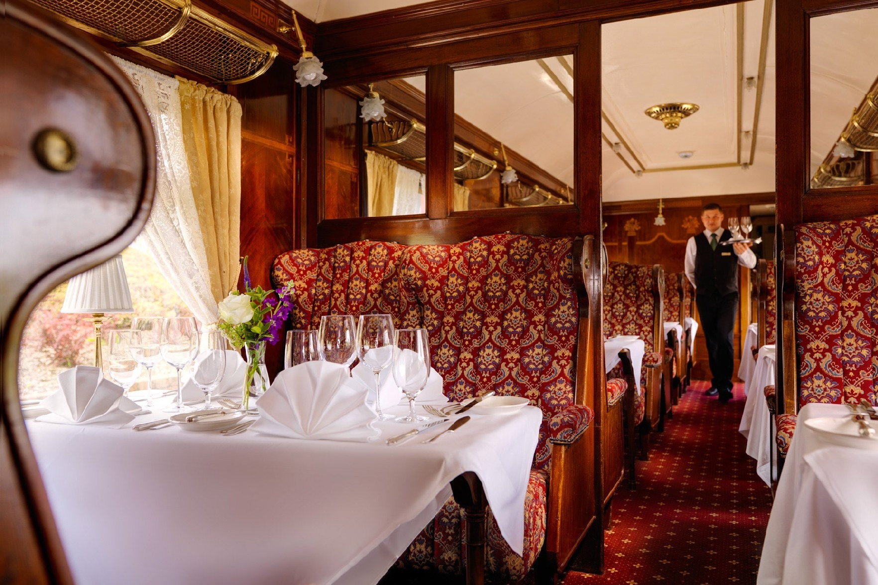 An inside fine dining area