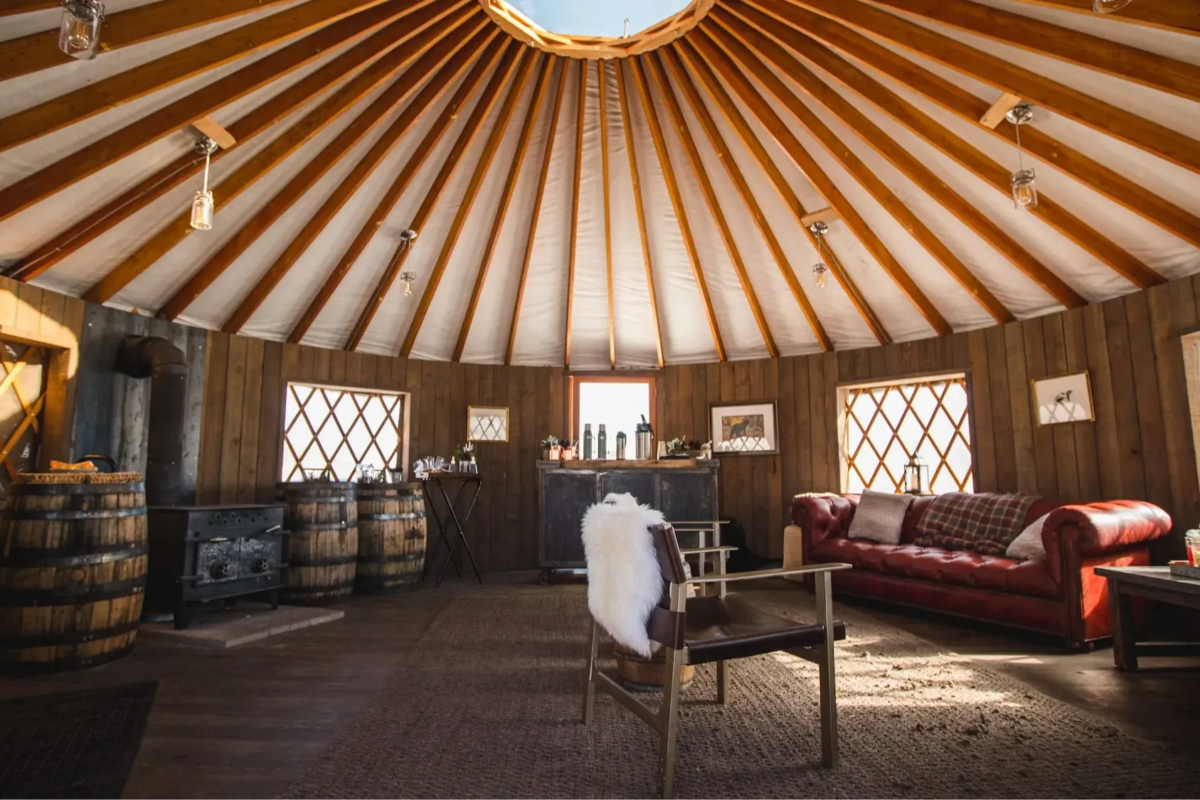 Frontier-inspired decor in an otherwise luxe cabin at The Lodge at Blue Sky