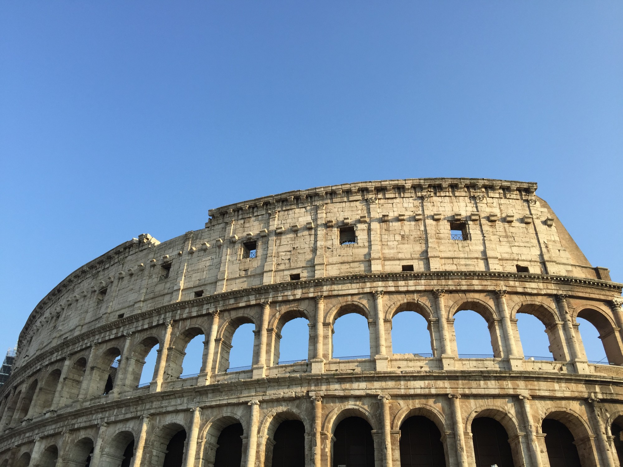 The large coliseum in Rome, Italy.