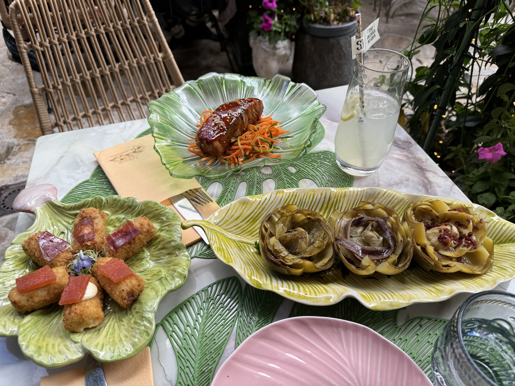Food on table.