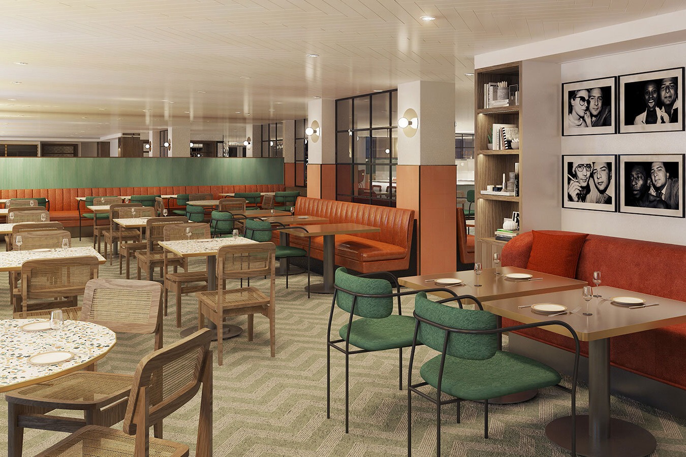 One of the dining areas at Valiant Lady, Virgin Voyages.