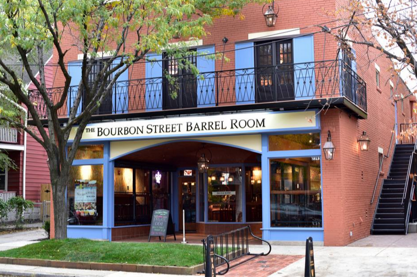 View of The Bourbon Street Barrel Room from the street.
