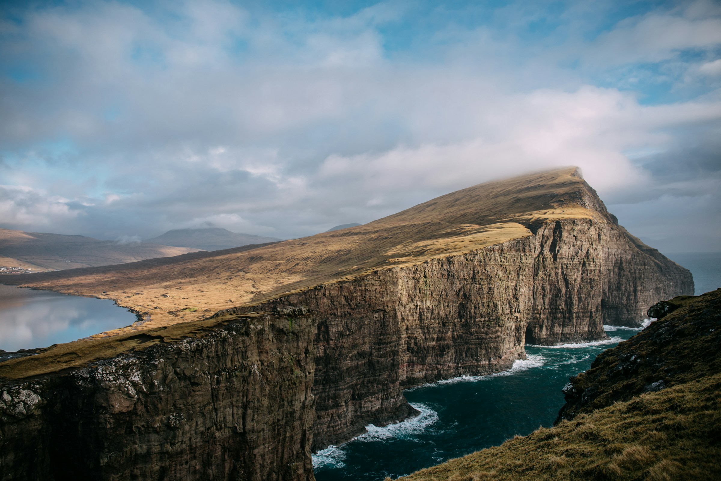 Cliff side next to the ocean