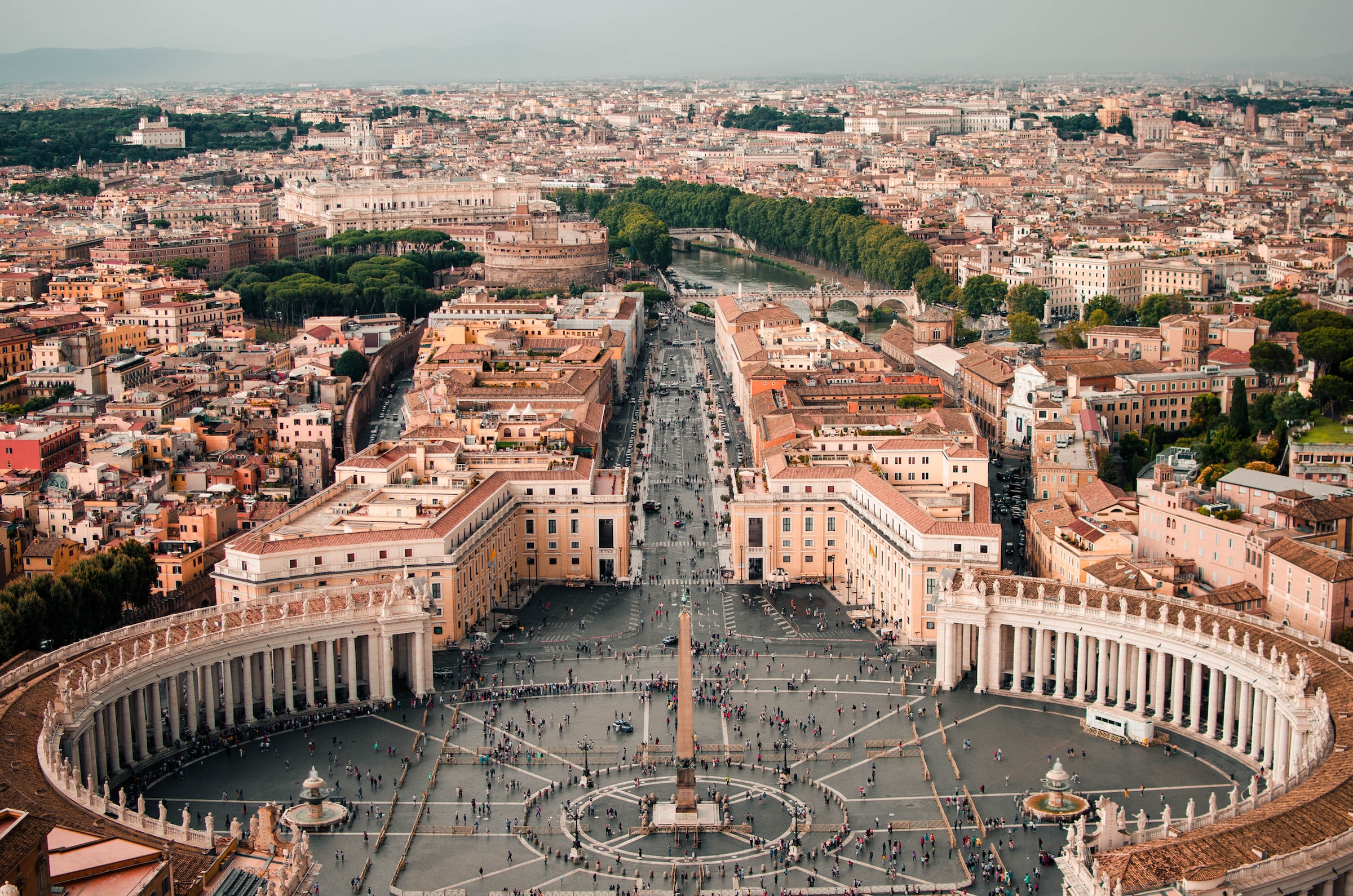 Vatican houses city view of Rome