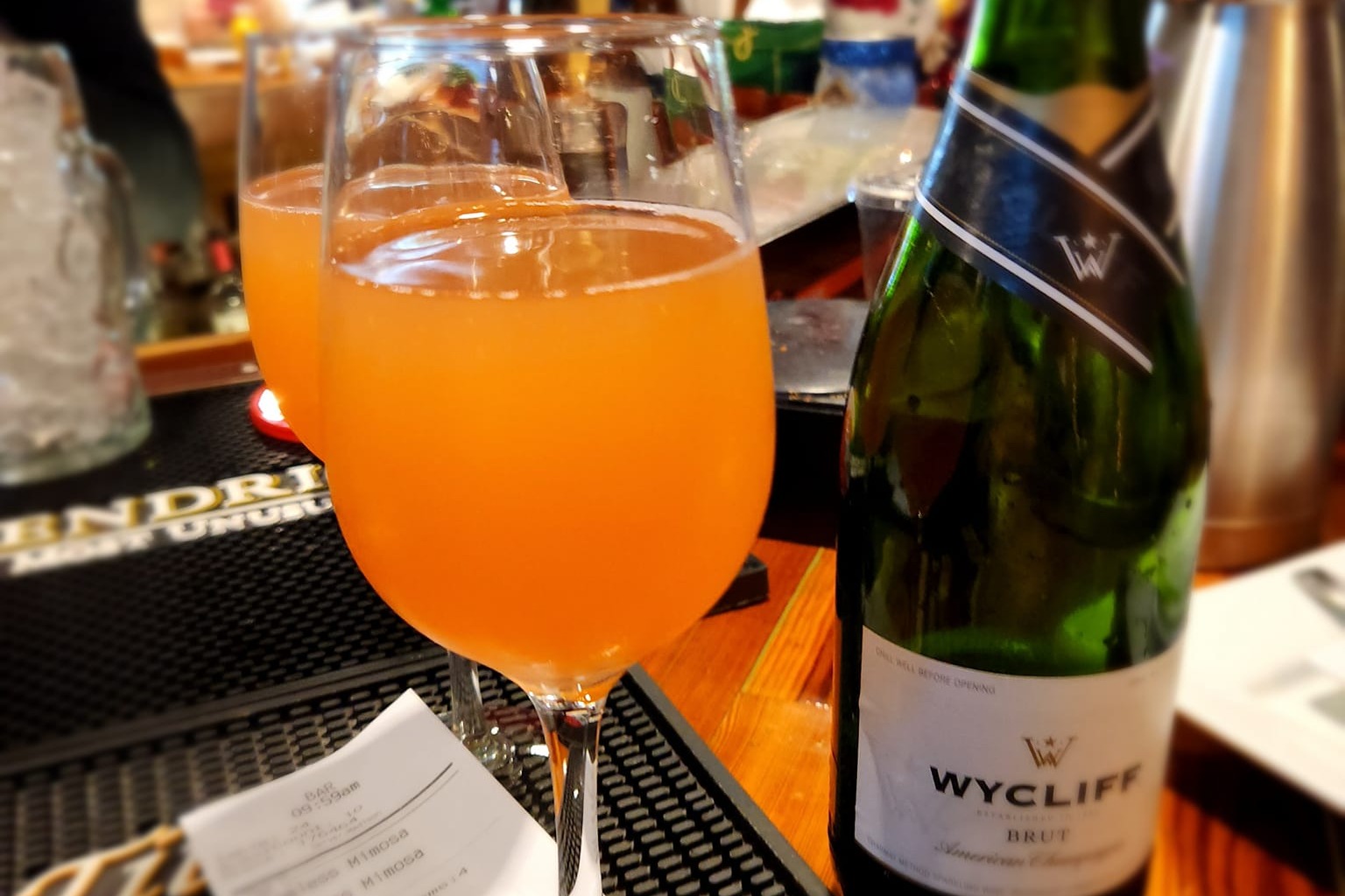 Two glasses of mimosas