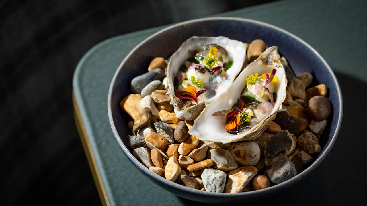 seafood in a restaurant in London