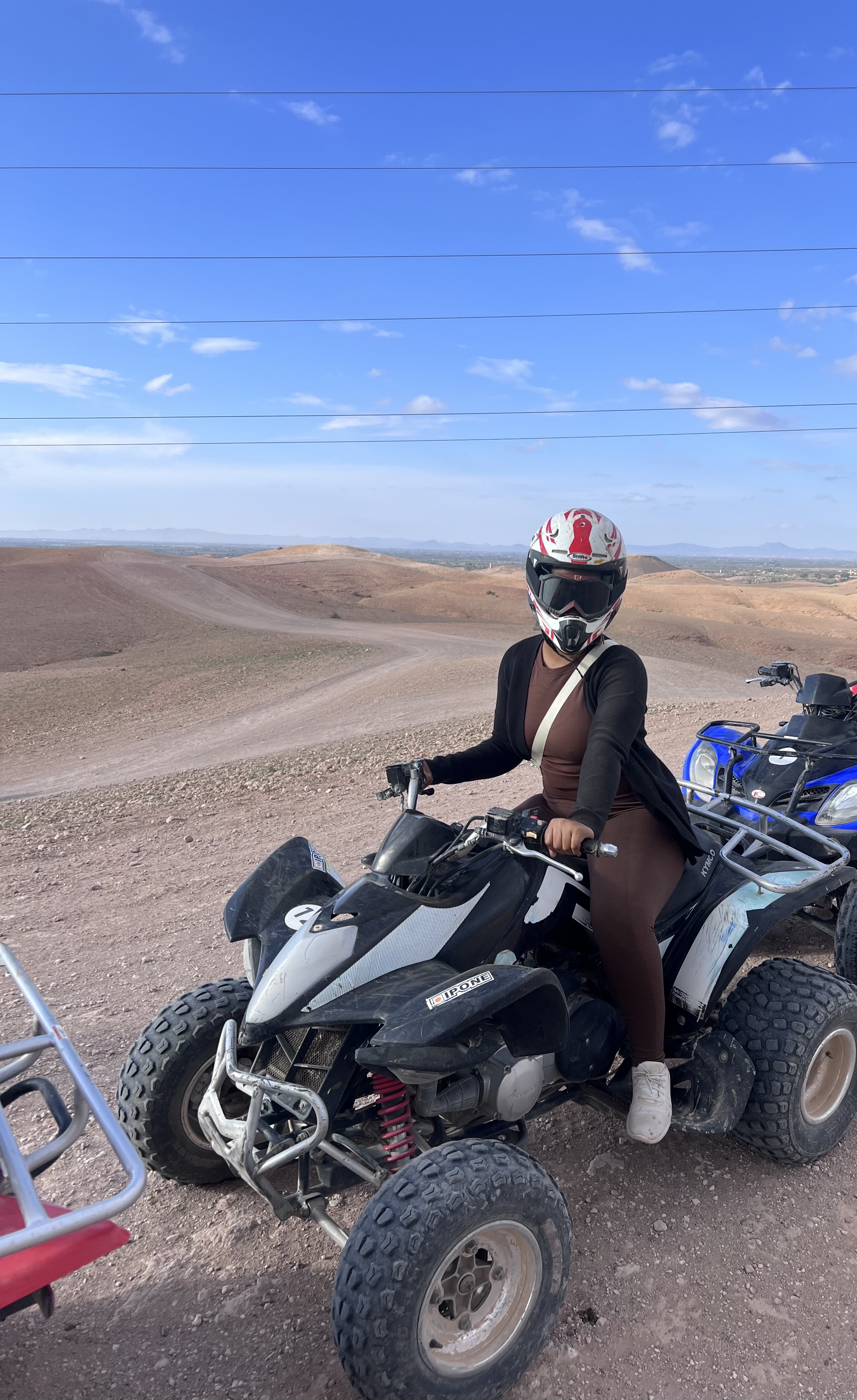 Zakiya on quad bike