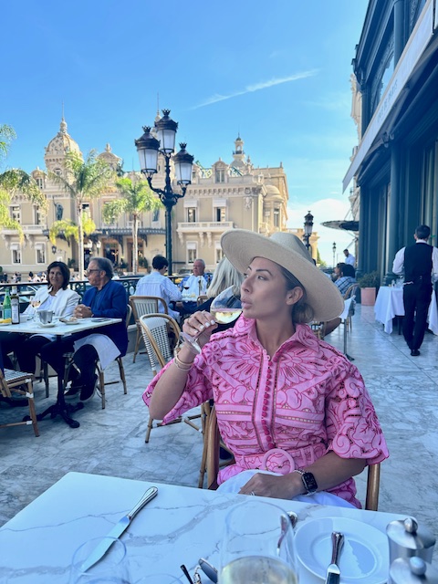 sitting in a cafe