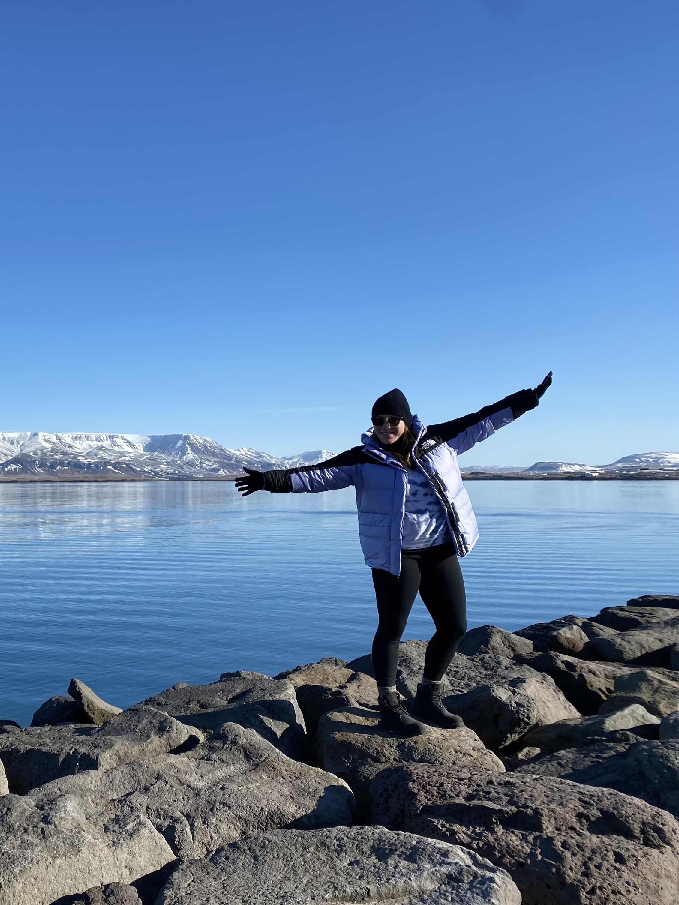 Standing on the rocks