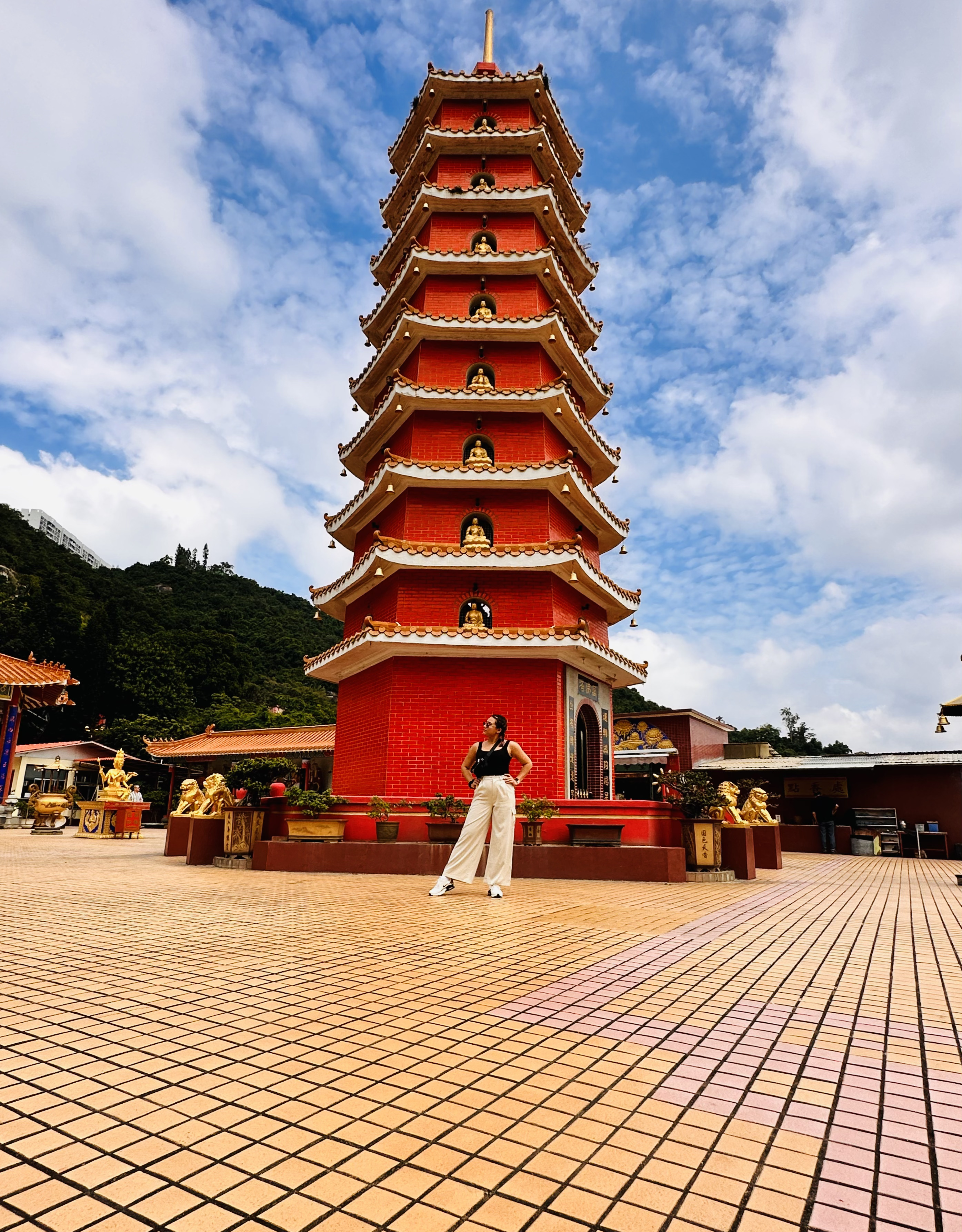 Picture of Kendall at Ten Thousand Buddhas Monastery