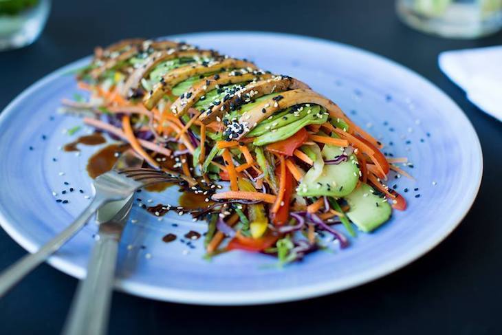 A plate of a vegetable dish