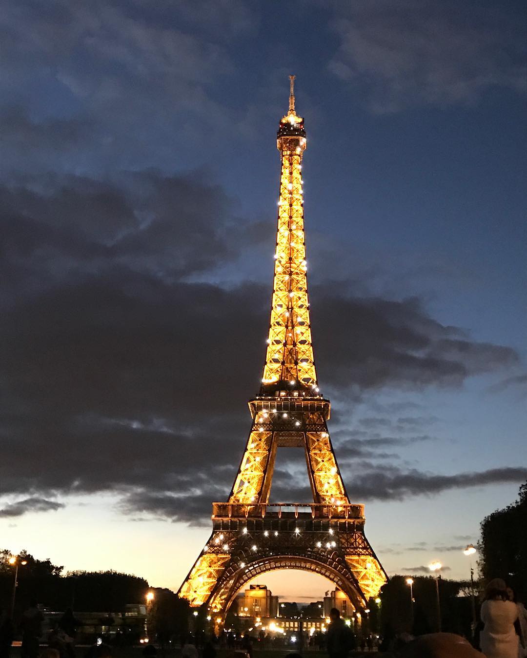 Night view of the Eiffel Tower