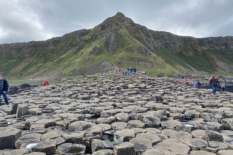 Giant Causeway's striking hexagonal basalt columns.
