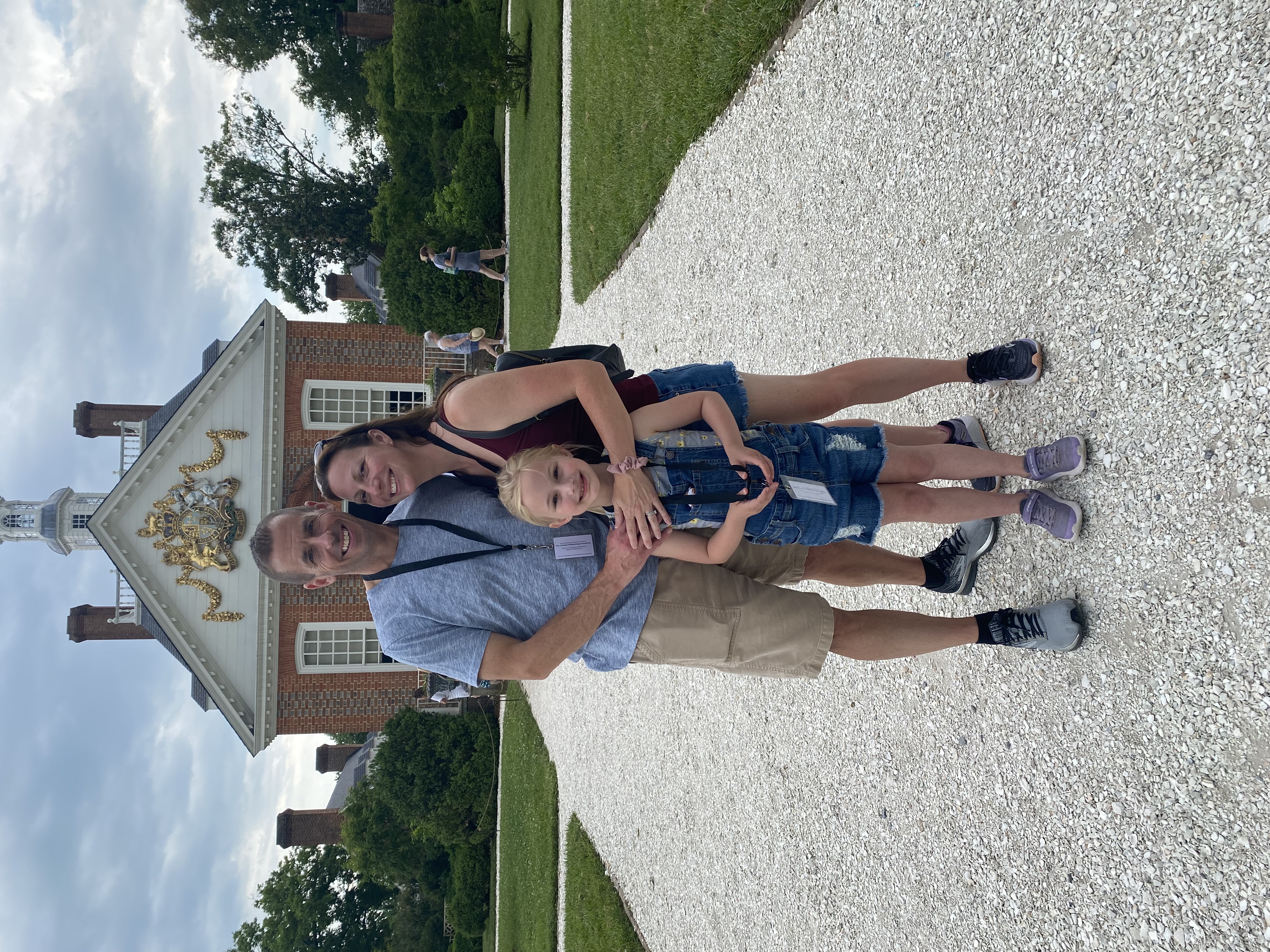 Picture of Kristie with family at Governor's Palace