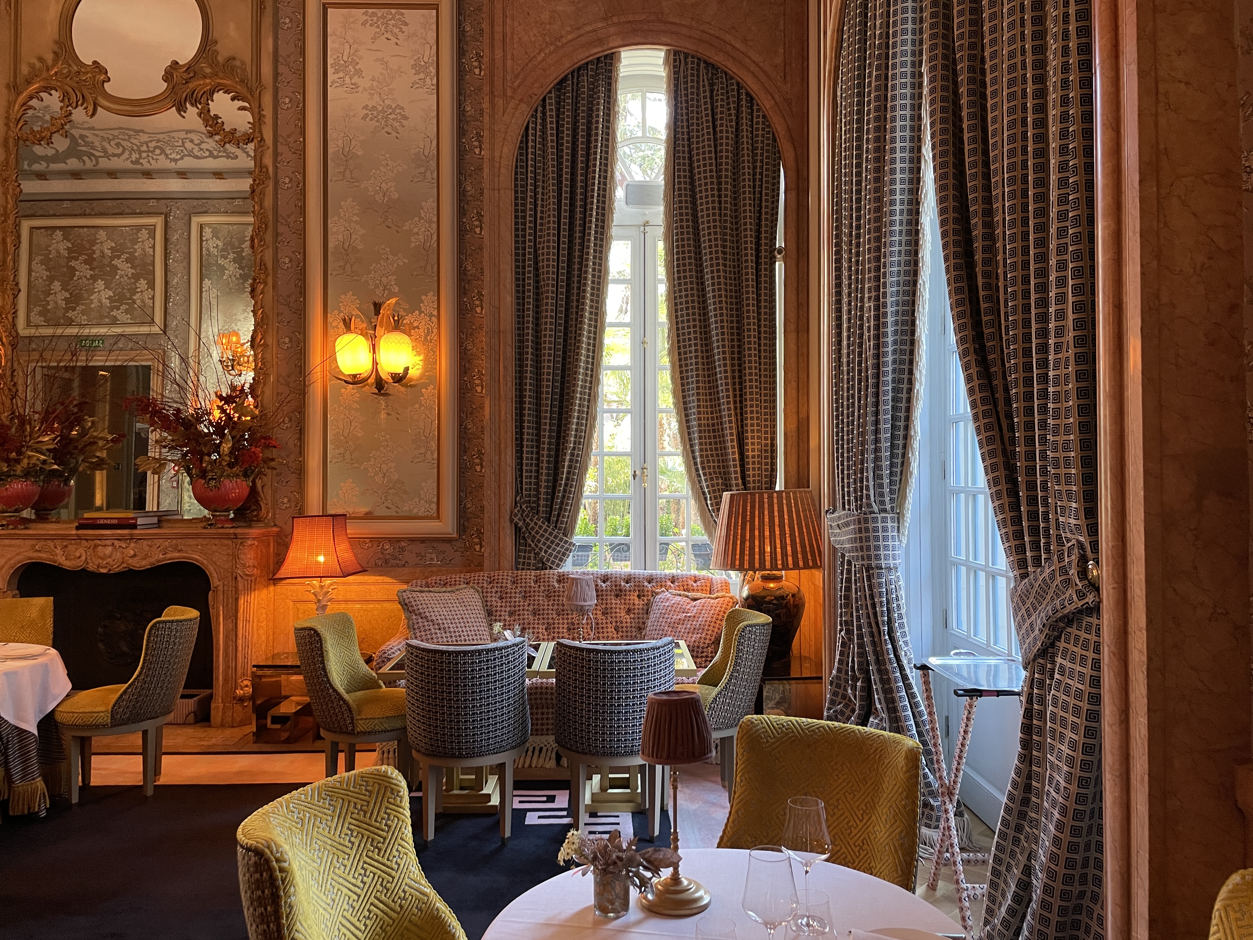 Aesthetically designed dinning area of a hotel
